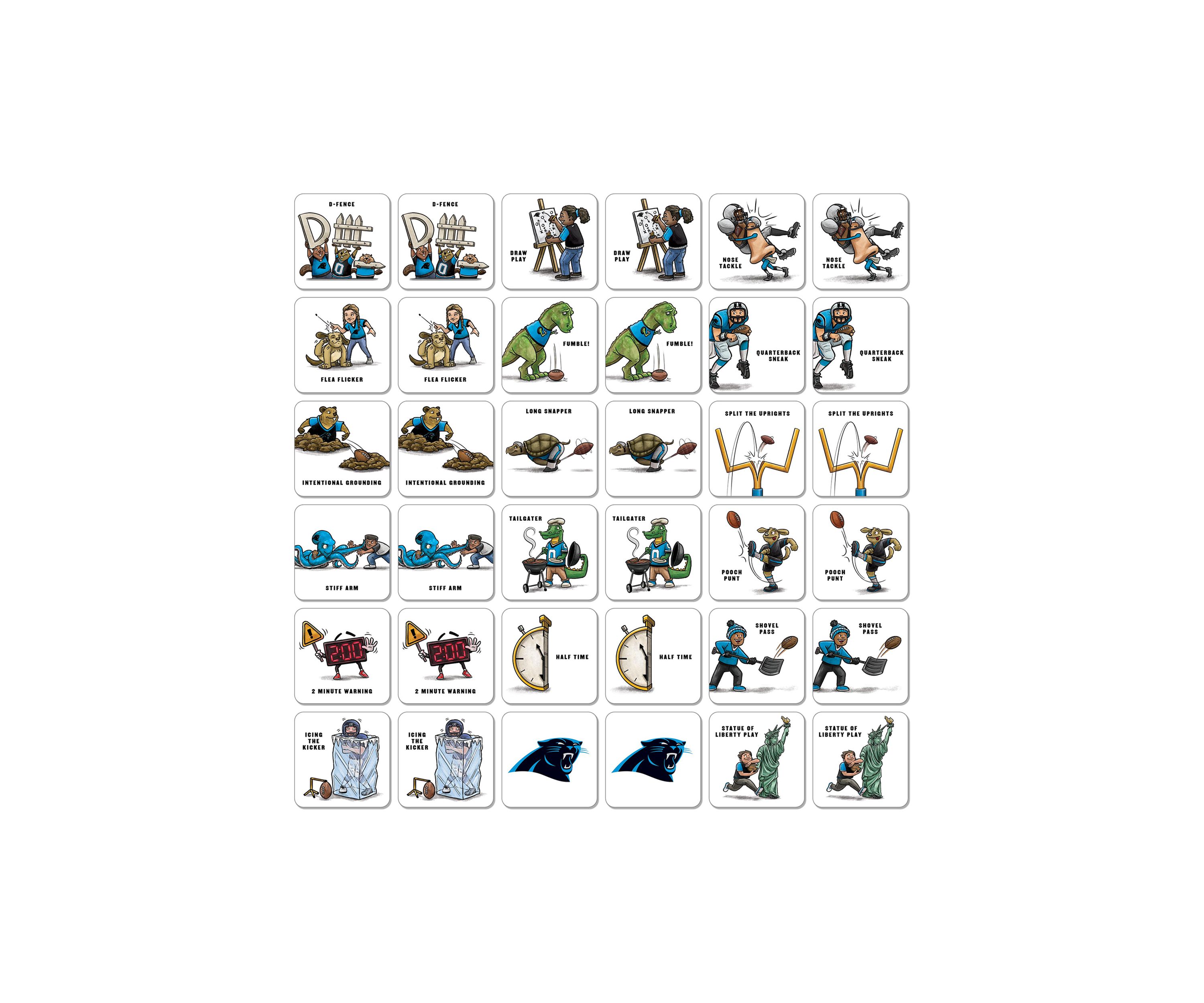 YouTheFan NFL Carolina Panthers Licensed Memory Match Game