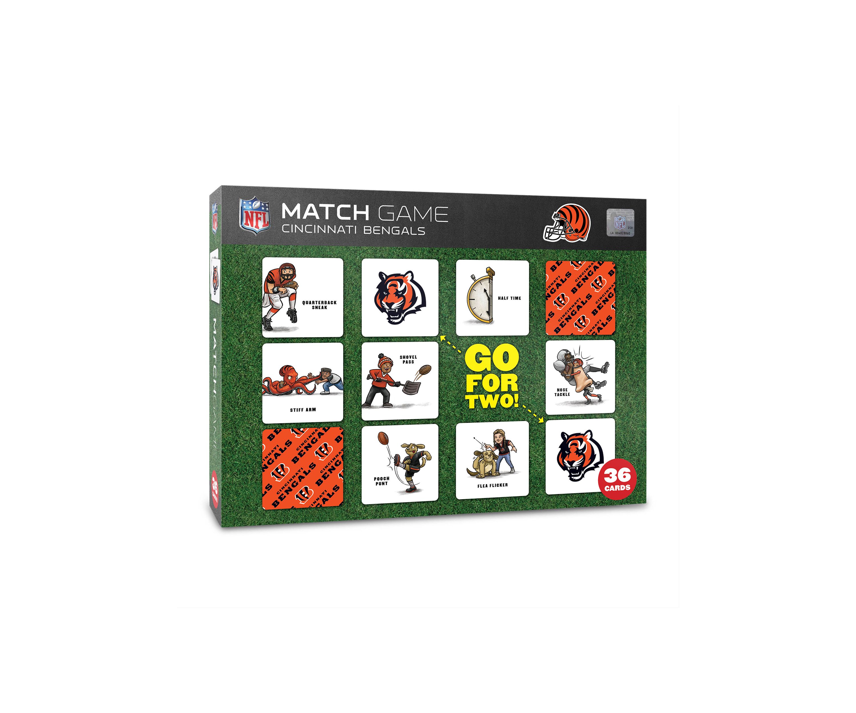 YouTheFan NFL Cincinnati Bengals Licensed Memory Match Game