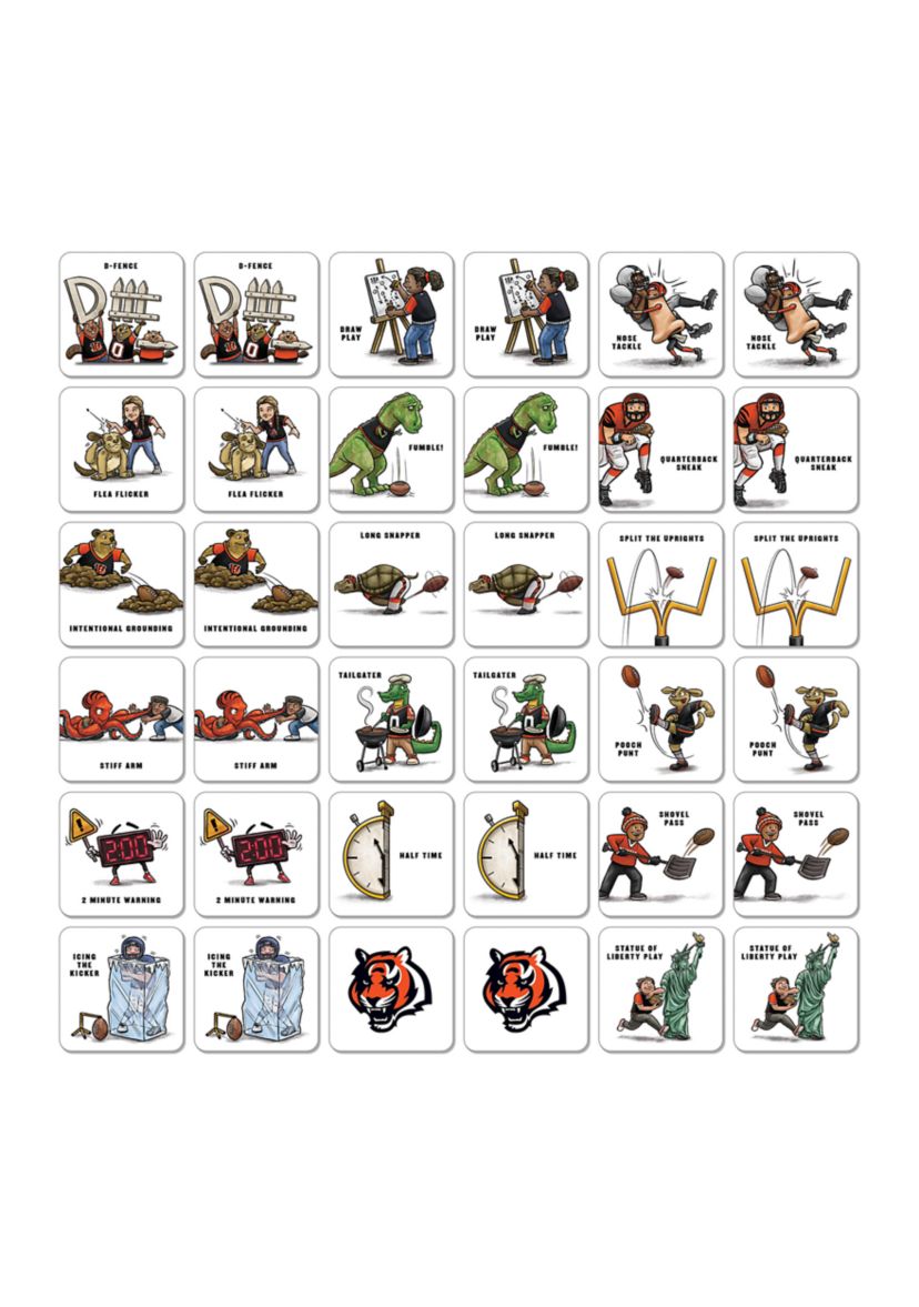 YouTheFan NFL Cincinnati Bengals Licensed Memory Match Game