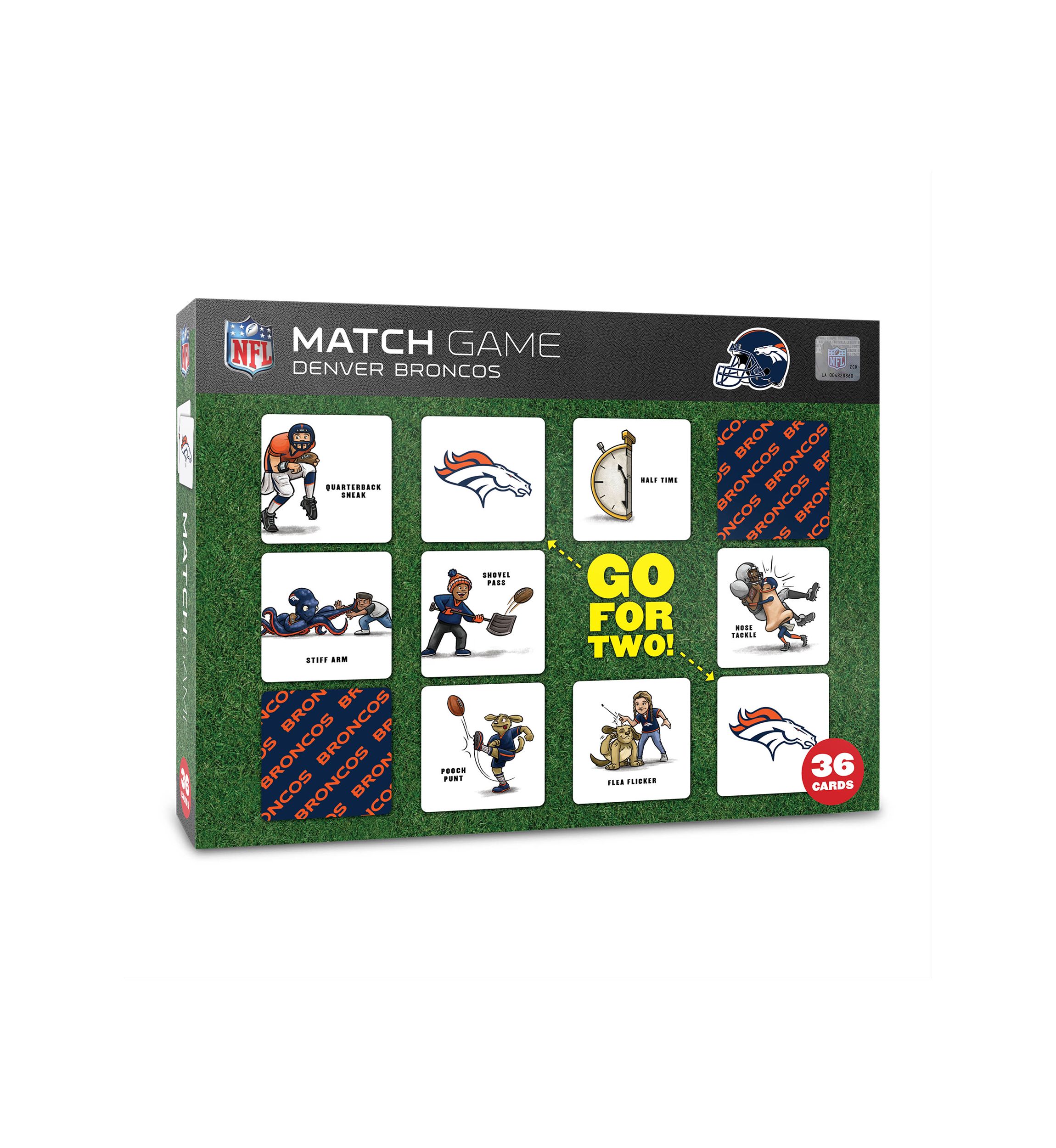 YouTheFan NFL Denver Broncos Licensed Memory Match Game