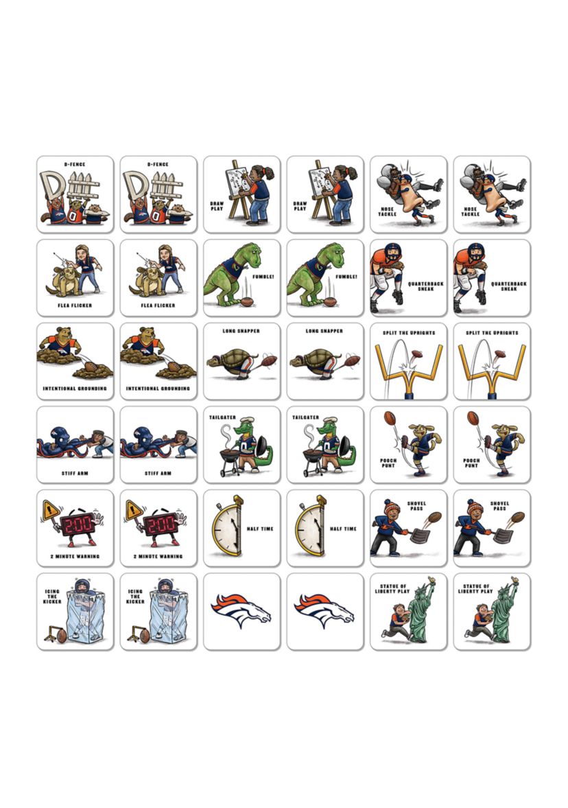 YouTheFan NFL Denver Broncos Licensed Memory Match Game