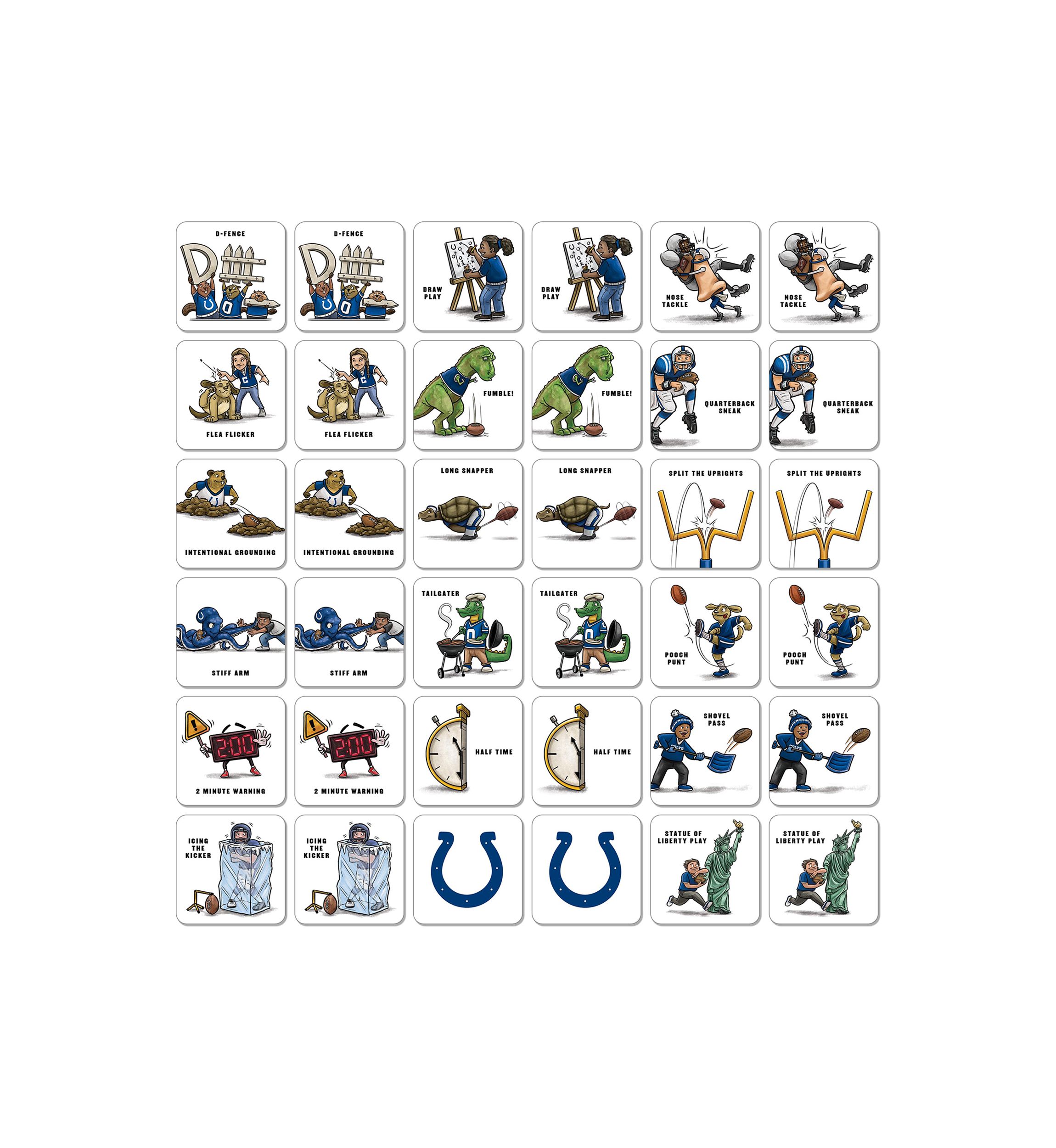 YouTheFan NFL Indianapolis Colts Licensed Memory Match Game