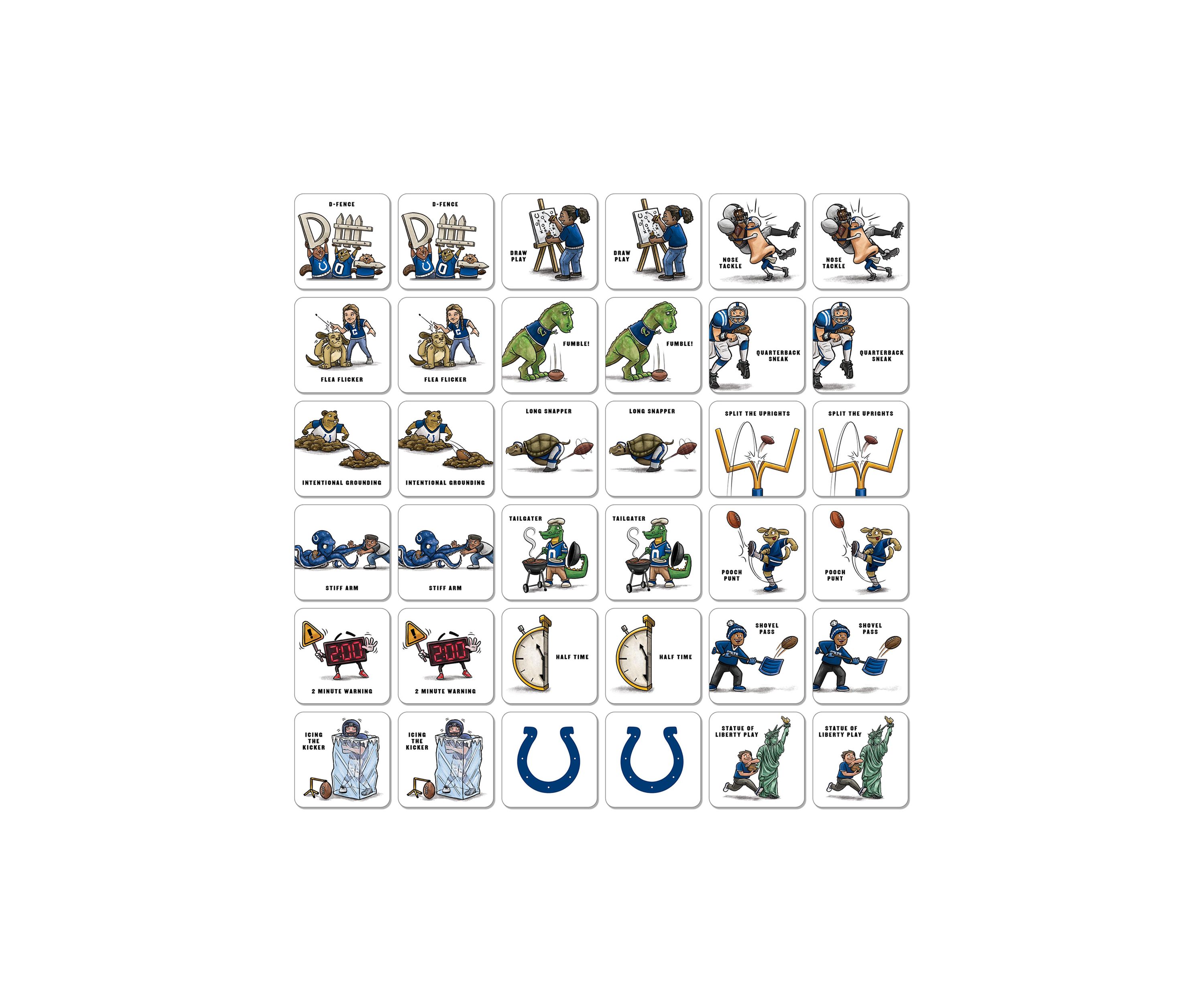 YouTheFan NFL Indianapolis Colts Licensed Memory Match Game