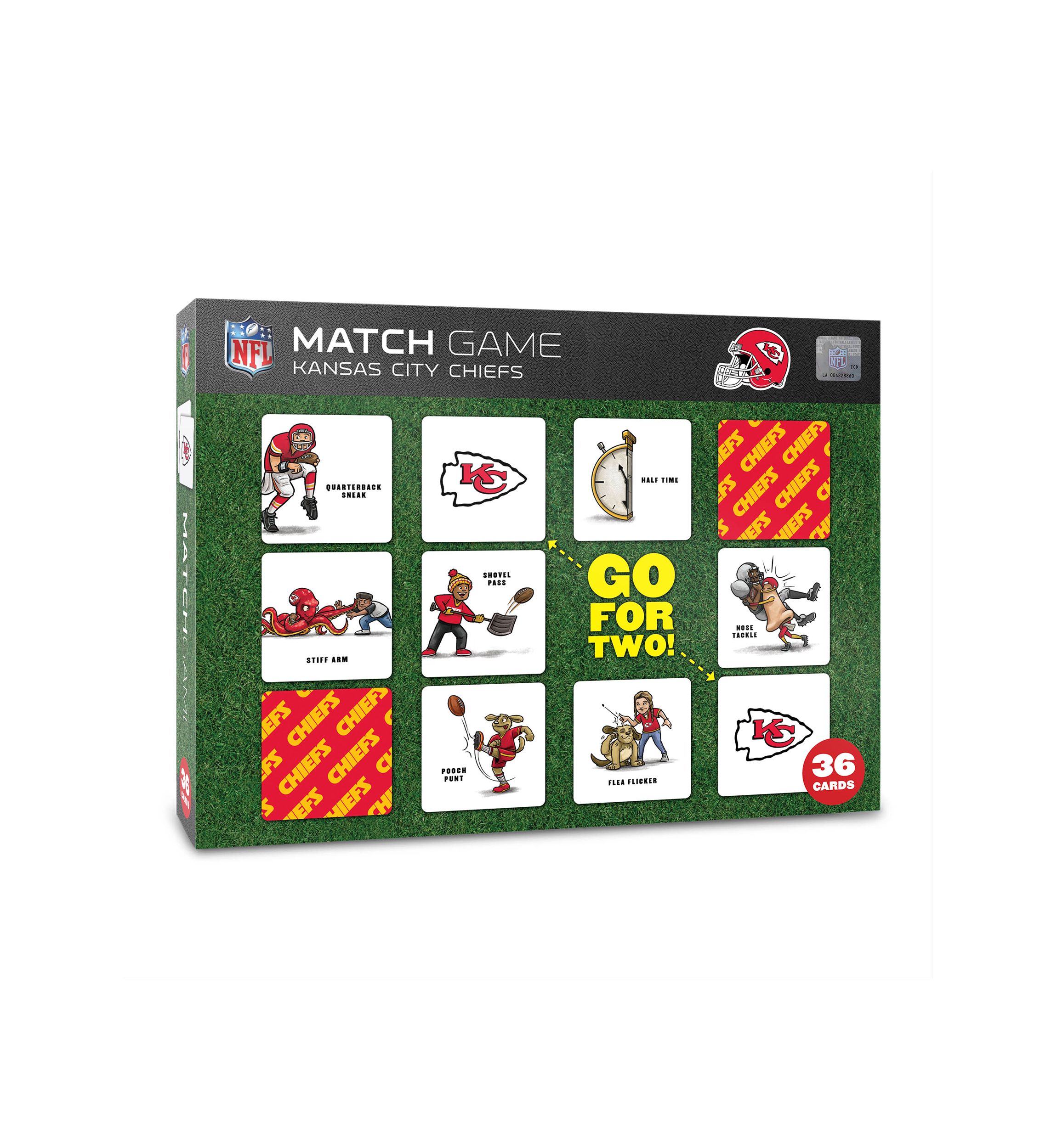 YouTheFan NFL Kansas City Chiefs Licensed Memory Match Game