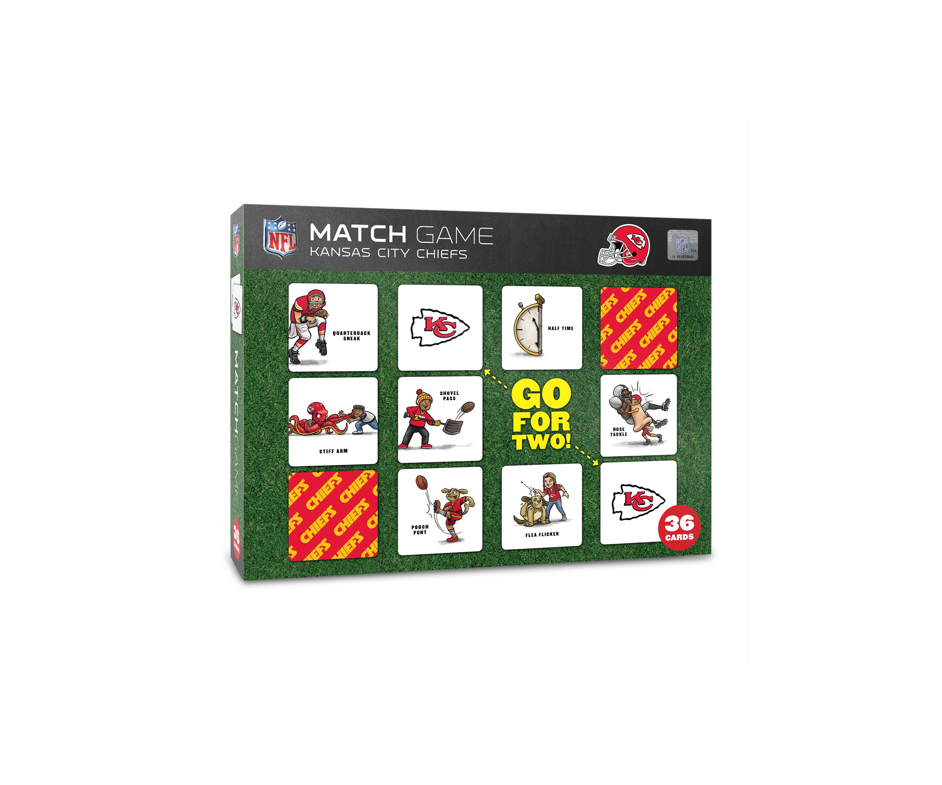 YouTheFan NFL Kansas City Chiefs Licensed Memory Match Game