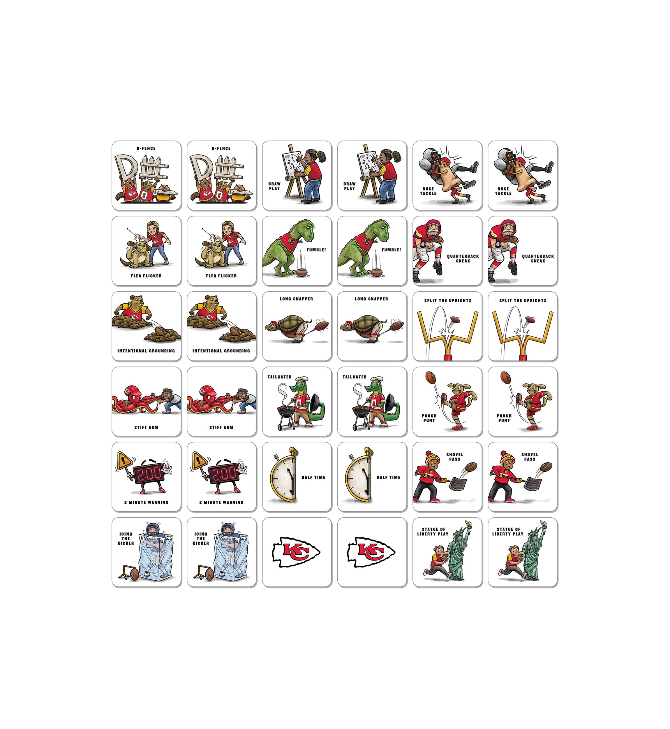 YouTheFan NFL Kansas City Chiefs Licensed Memory Match Game