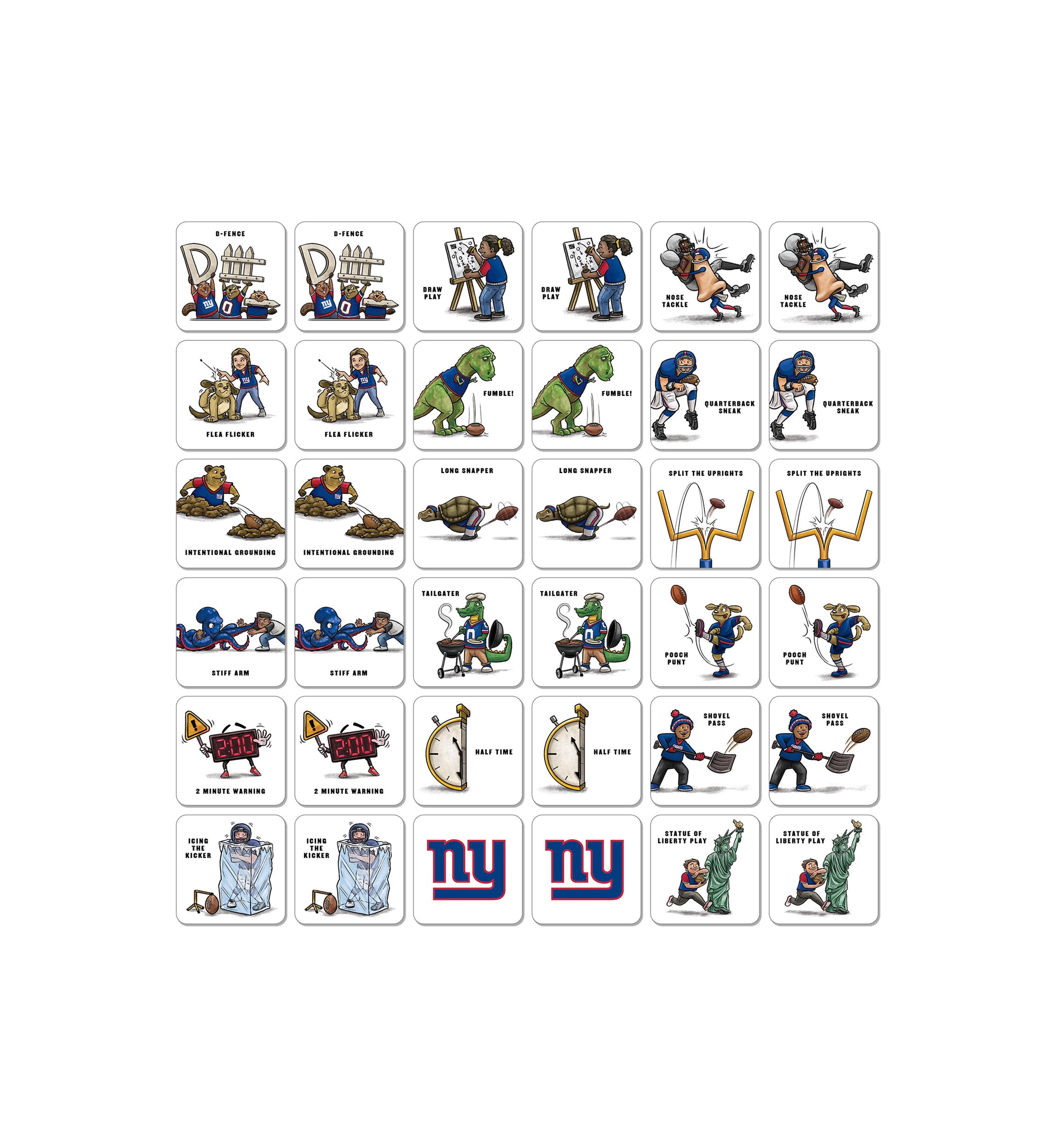 YouTheFan NFL New York Giants Licensed Memory Match Game
