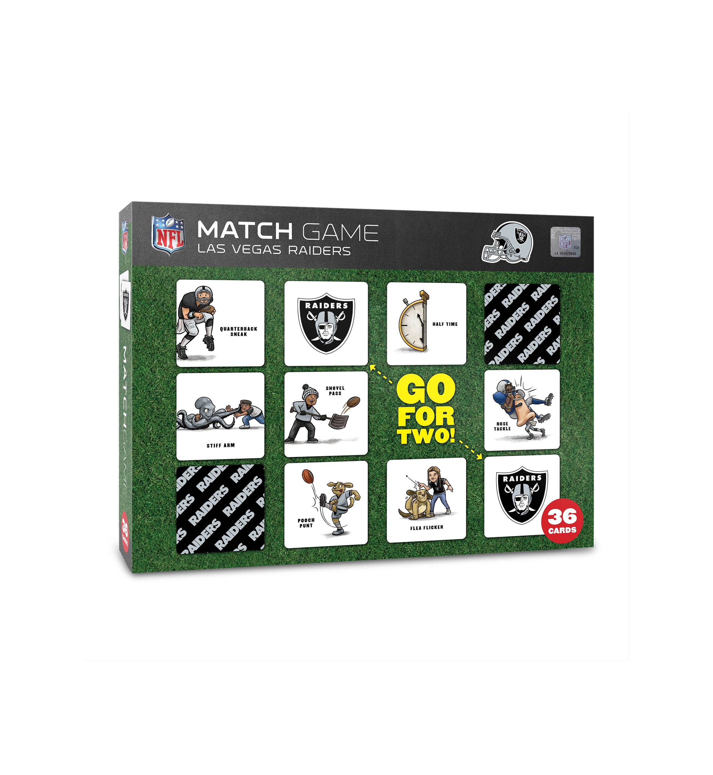 Oakland Raiders YouTheFan NFL Las Vegas Raiders Licensed Memory Match Game