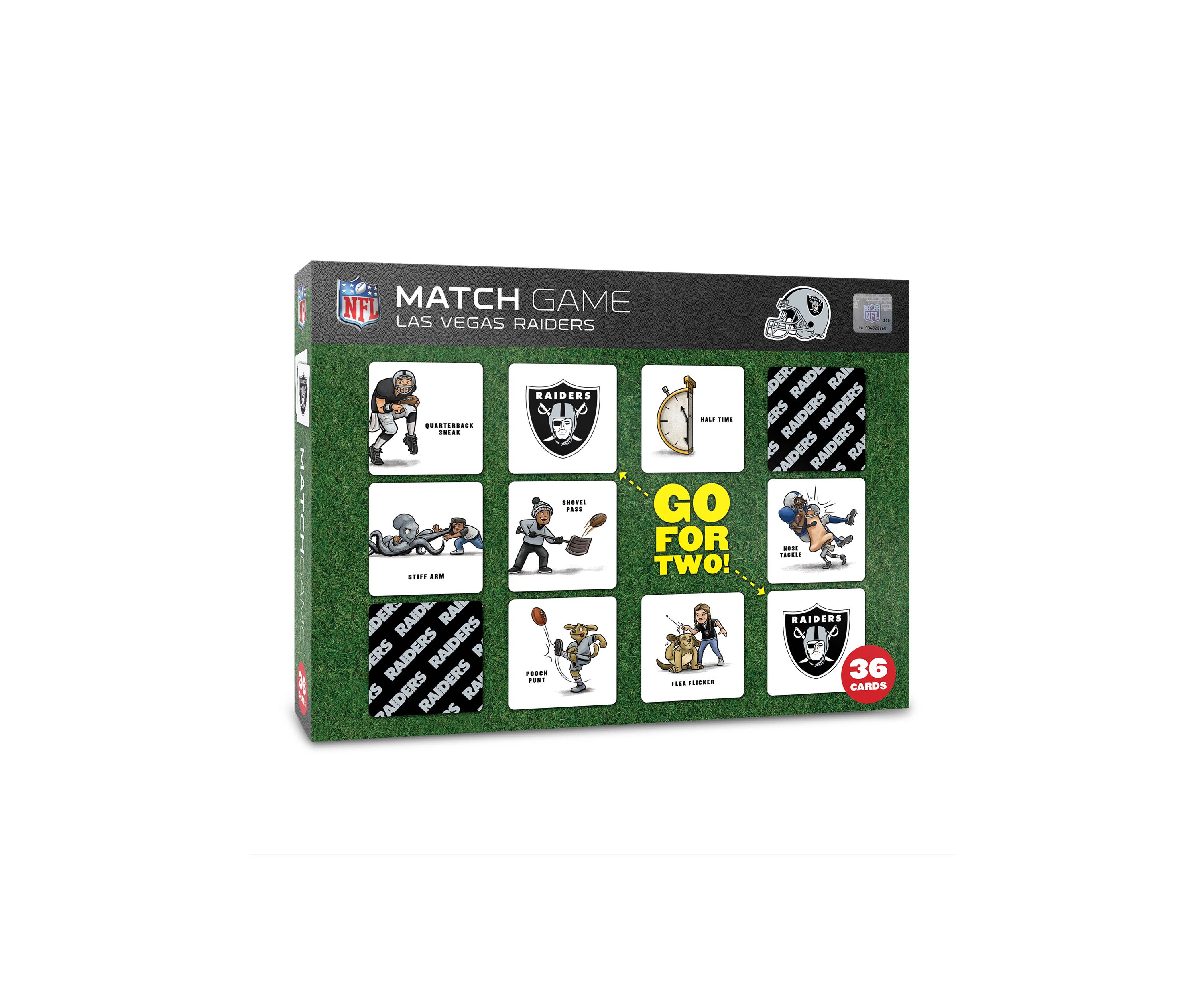 Oakland Raiders YouTheFan NFL Las Vegas Raiders Licensed Memory Match Game