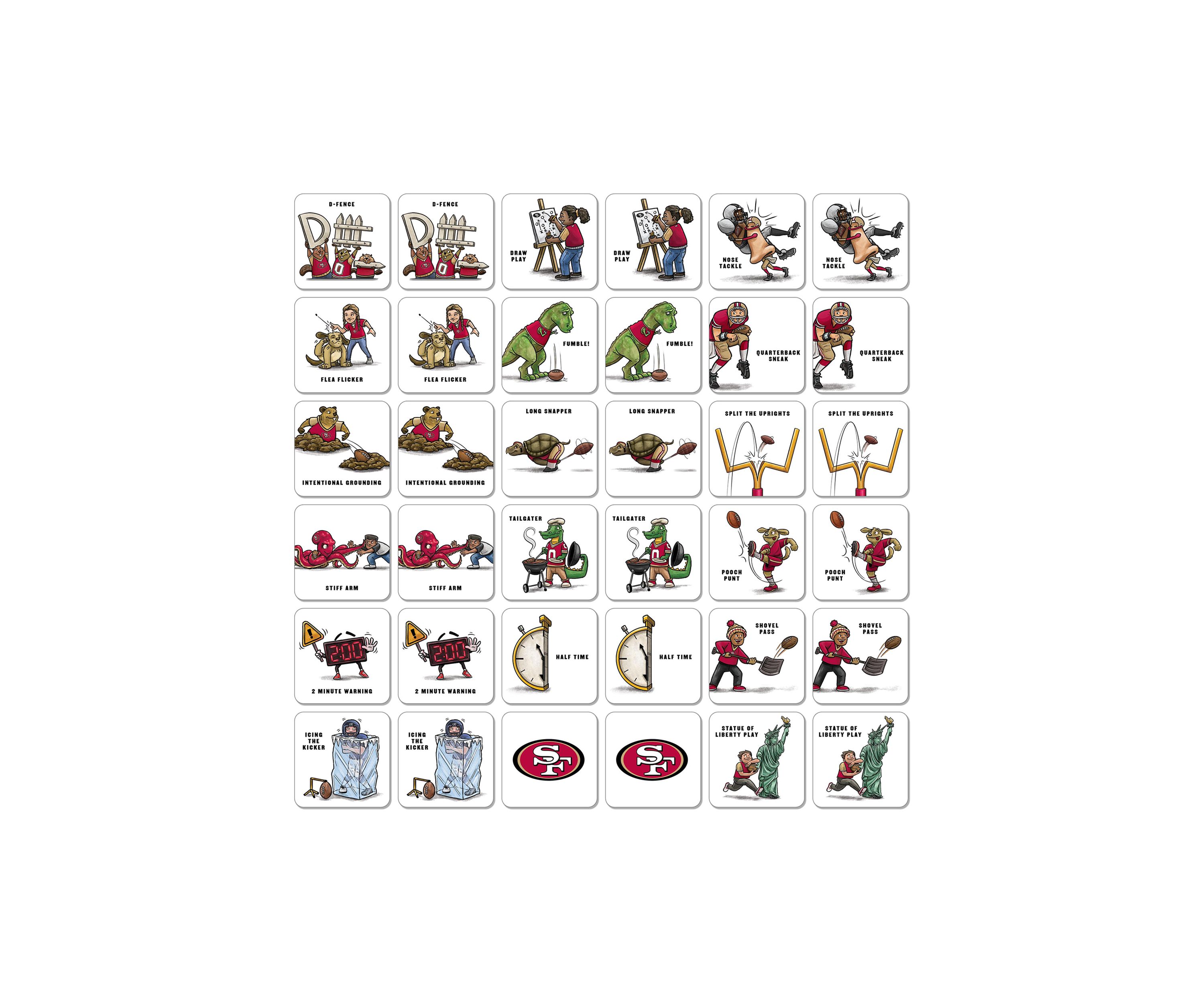 YouTheFan NFL San Francisco 49ers Licensed Memory Match Game