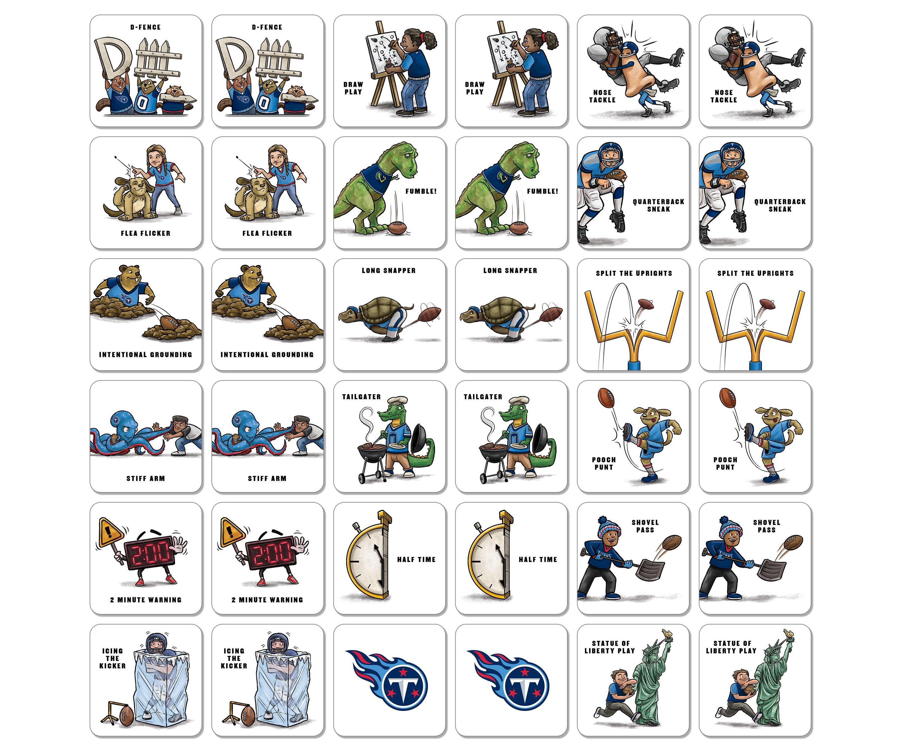 YouTheFan NFL Tennessee Titans Licensed Memory Match Game