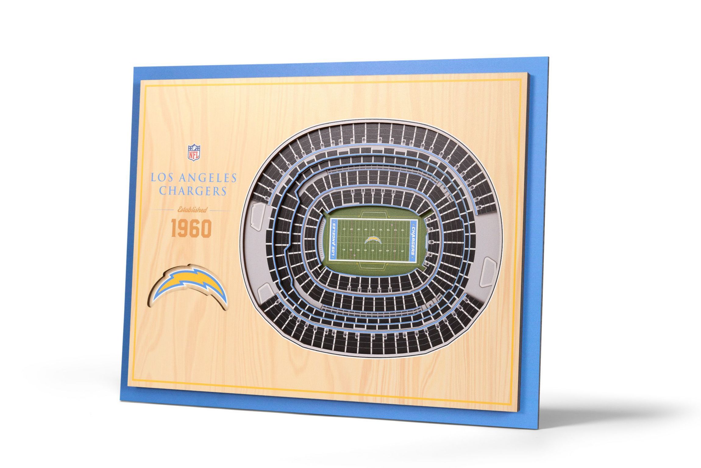 YouTheFan NFL Los Angeles Chargers 5-Layer StadiumView 3D Wall Art - SoFi Stadium