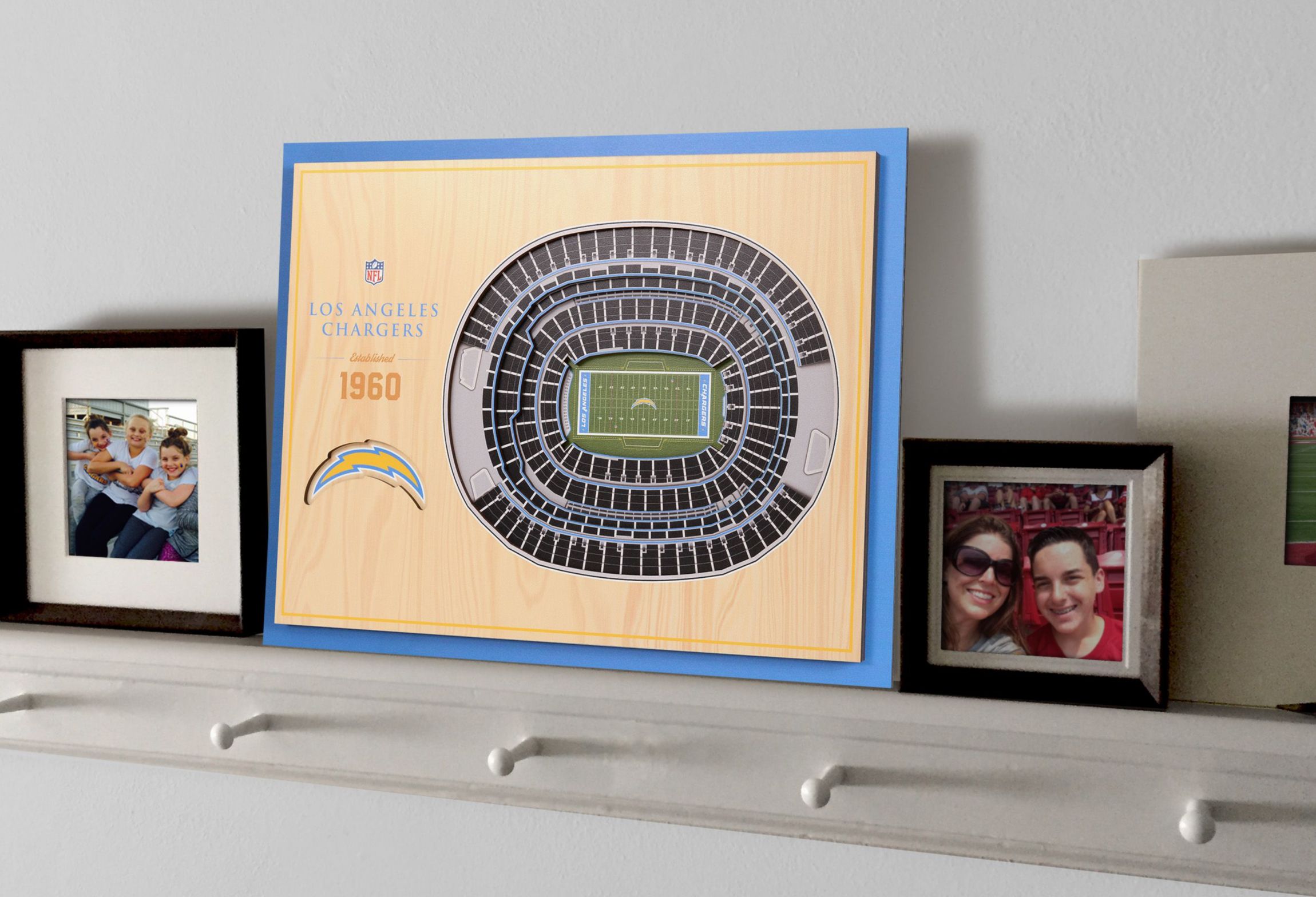 YouTheFan NFL Los Angeles Chargers 5-Layer StadiumView 3D Wall Art - SoFi Stadium