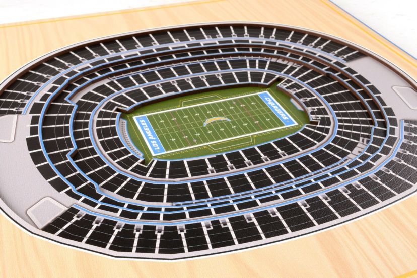 YouTheFan NFL Los Angeles Chargers 5-Layer StadiumView 3D Wall Art - SoFi Stadium