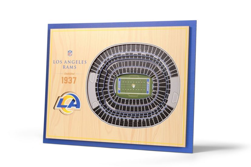 YouTheFan NFL Los Angeles Rams 5-Layer StadiumView 3D Wall Art - SoFi Stadium