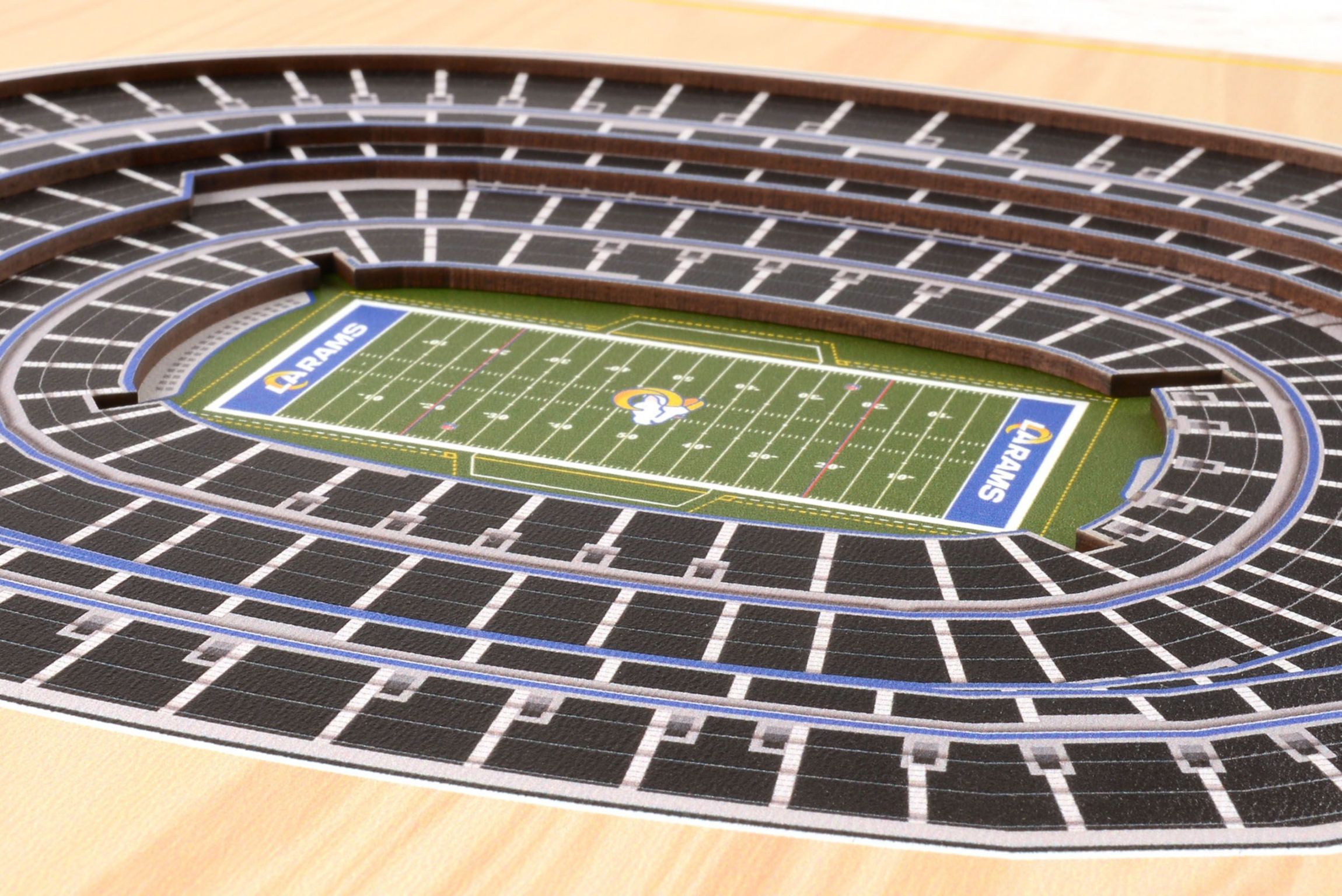 YouTheFan NFL Los Angeles Rams 5-Layer StadiumView 3D Wall Art - SoFi Stadium