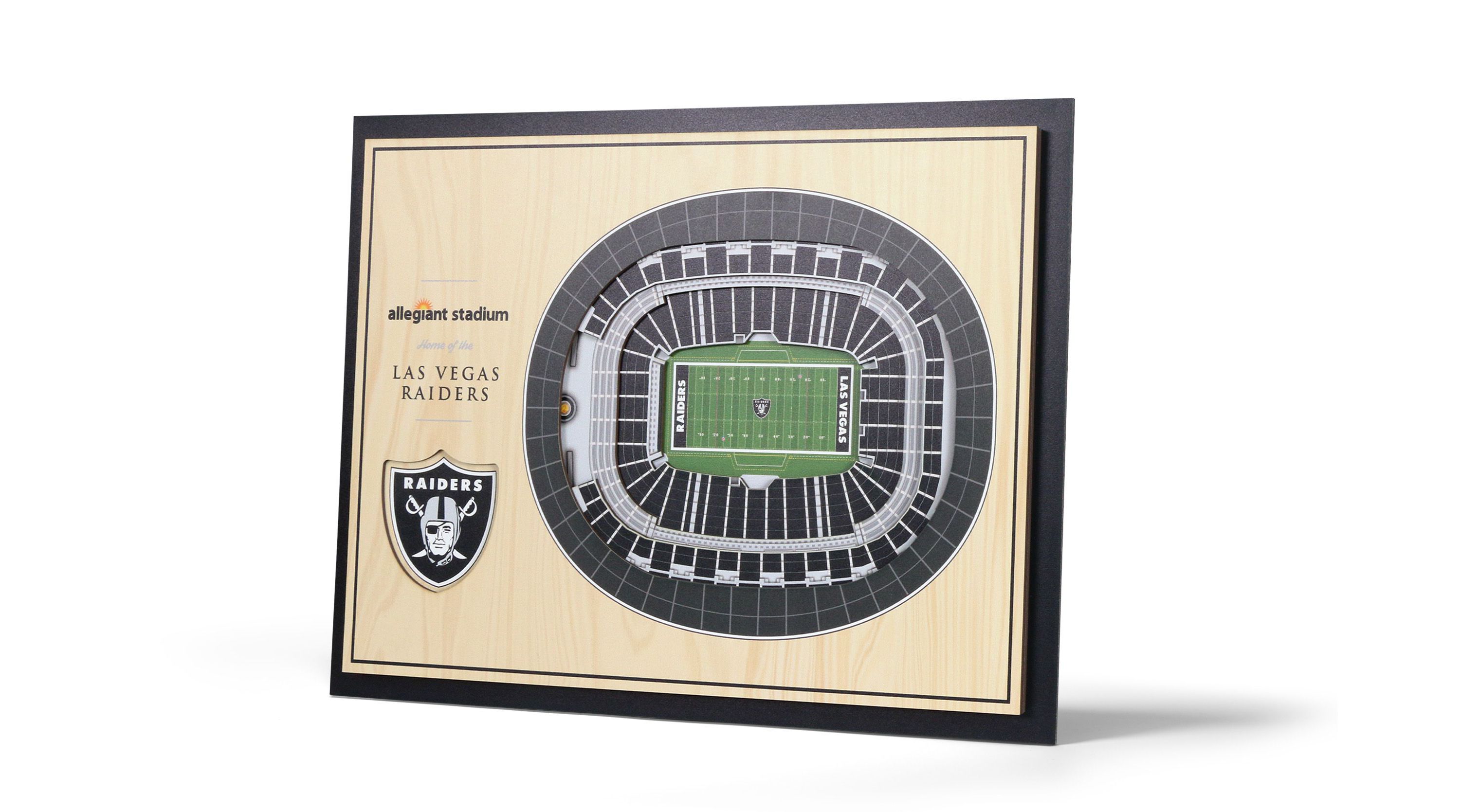Oakland Raiders YouTheFan NFL Las Vegas Raiders 5-Layer StadiumView 3D Wall Art - Allegiant Stadium
