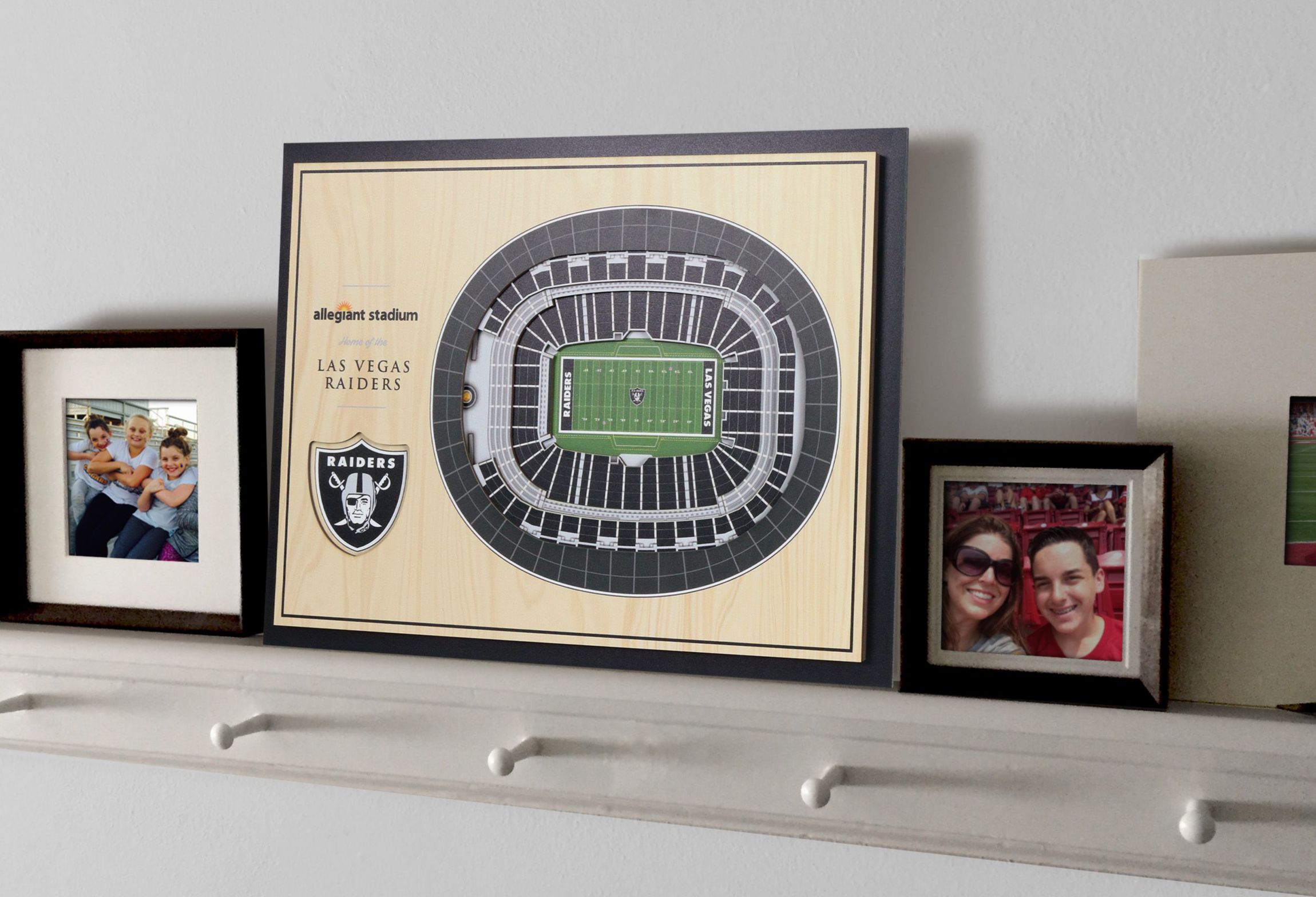 Oakland Raiders YouTheFan NFL Las Vegas Raiders 5-Layer StadiumView 3D Wall Art - Allegiant Stadium