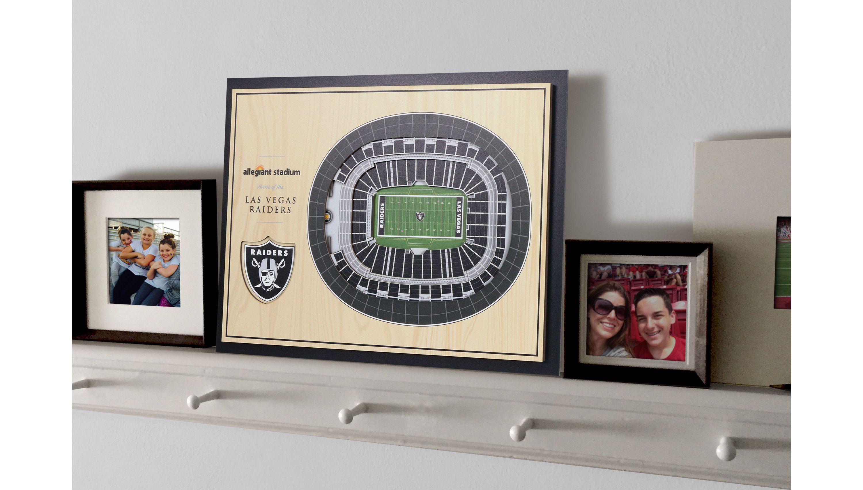 Oakland Raiders YouTheFan NFL Las Vegas Raiders 5-Layer StadiumView 3D Wall Art - Allegiant Stadium