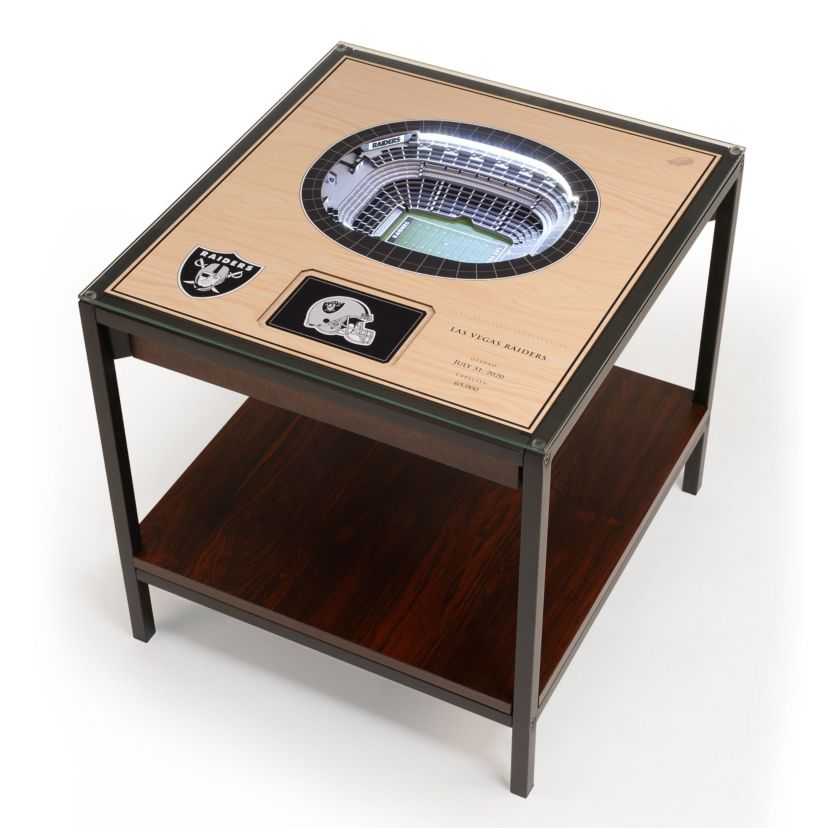 YouTheFan NFL Las Vegas Raiders 25-Layer StadiumViews Lighted End Table - Allegiant Stadium