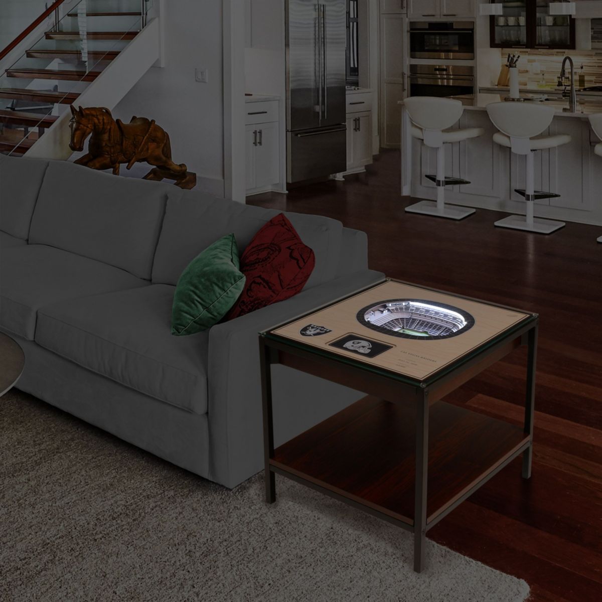 YouTheFan NFL Las Vegas Raiders 25-Layer StadiumViews Lighted End Table - Allegiant Stadium