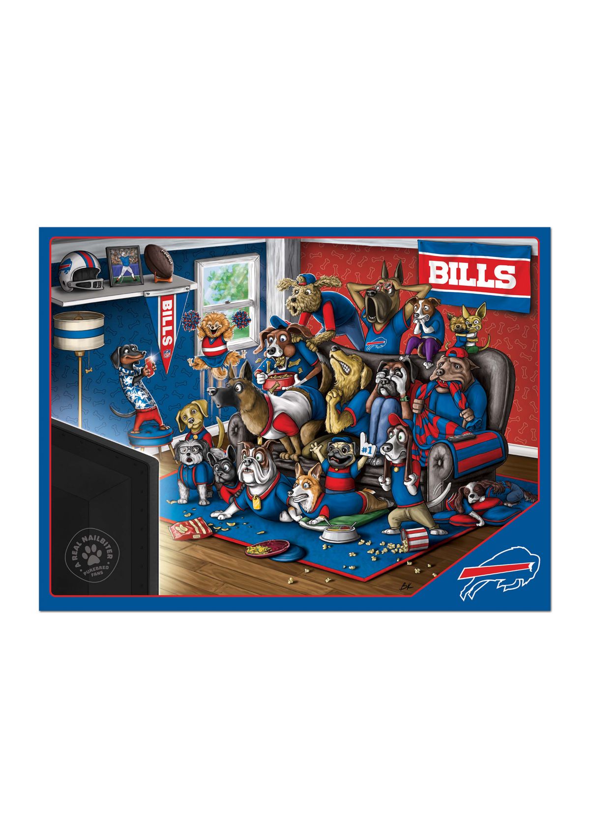 YouTheFan NFL Buffalo Bills Purebred Fans 500pc Puzzle - "A Real Nailbiter"