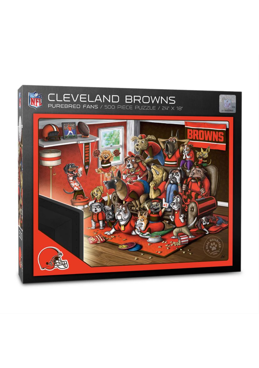 YouTheFan NFL Cleveland Browns Purebred Fans 500pc Puzzle - "A Real Nailbiter"