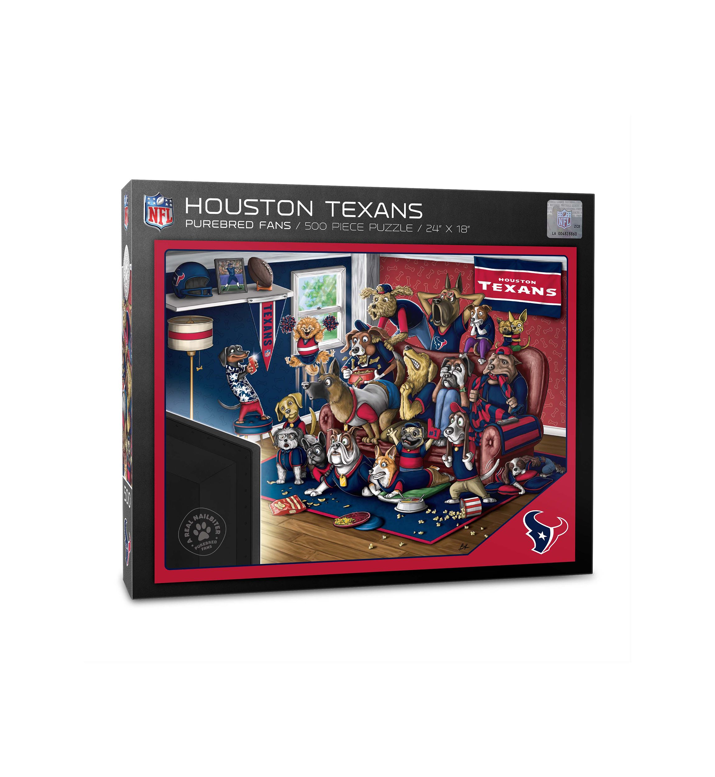 YouTheFan NFL Houston Texans Purebred Fans 500pc Puzzle - "A Real Nailbiter"