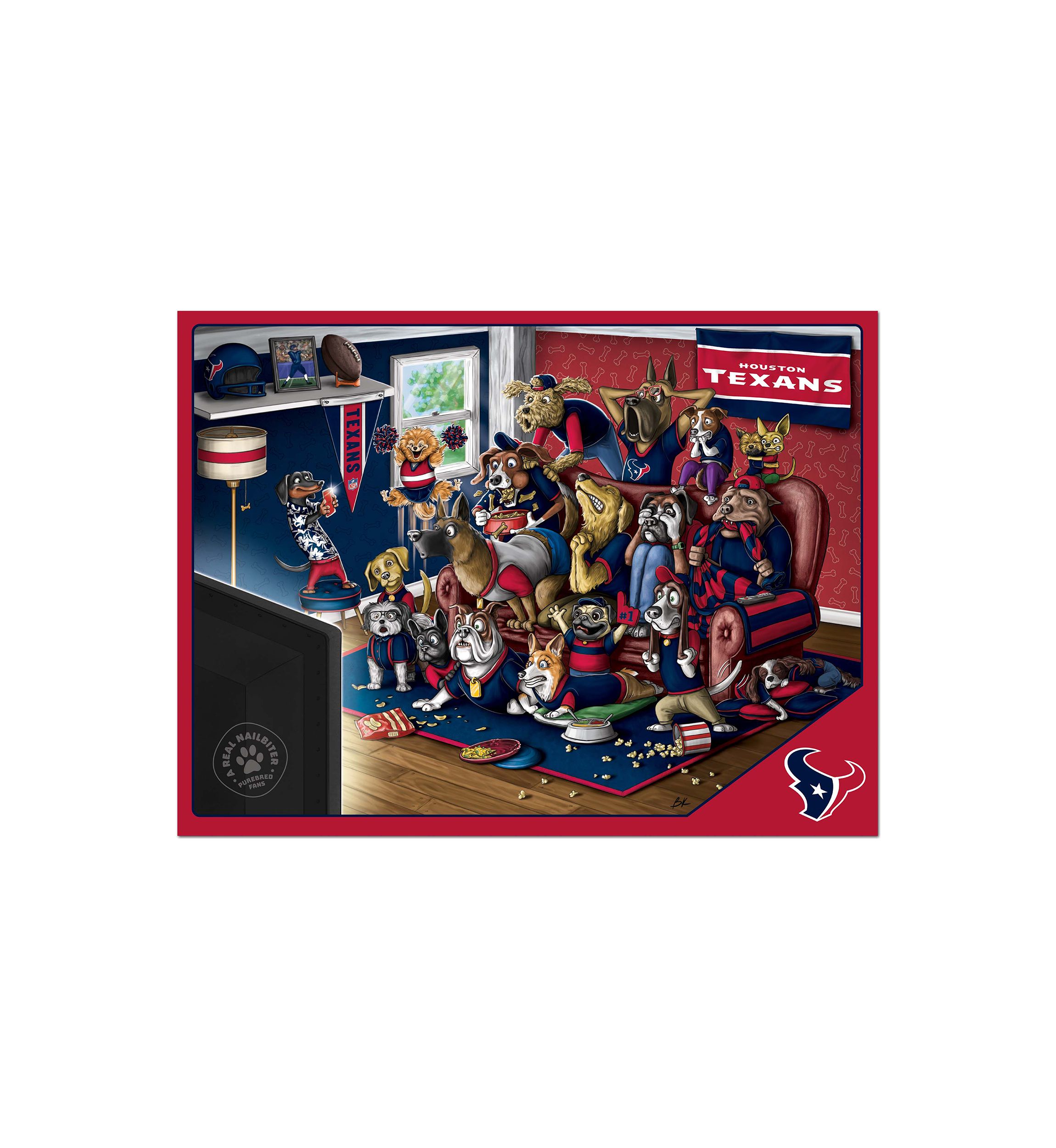 YouTheFan NFL Houston Texans Purebred Fans 500pc Puzzle - "A Real Nailbiter"