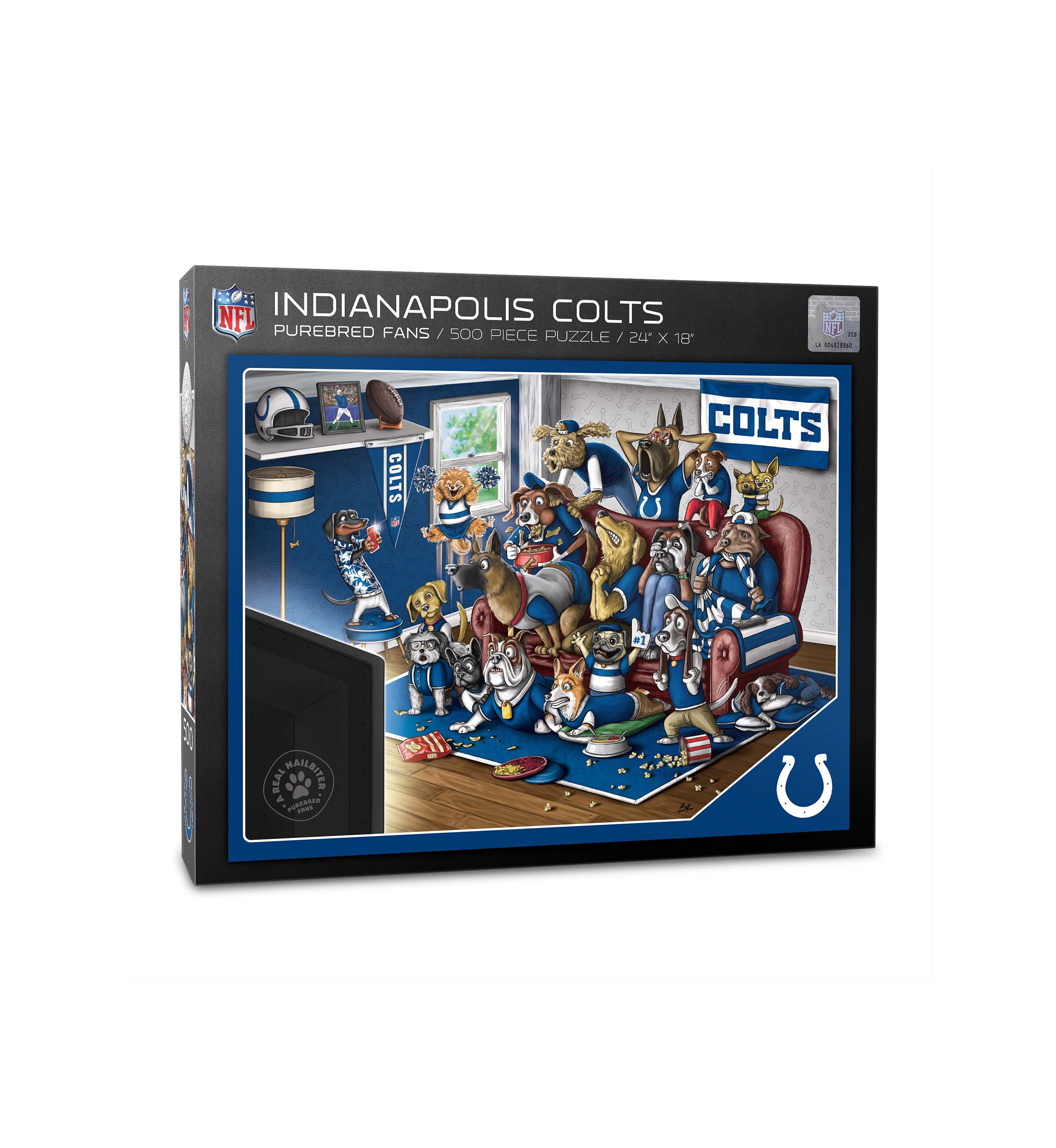 YouTheFan NFL Indianapolis Colts Purebred Fans 500pc Puzzle - "A Real Nailbiter"