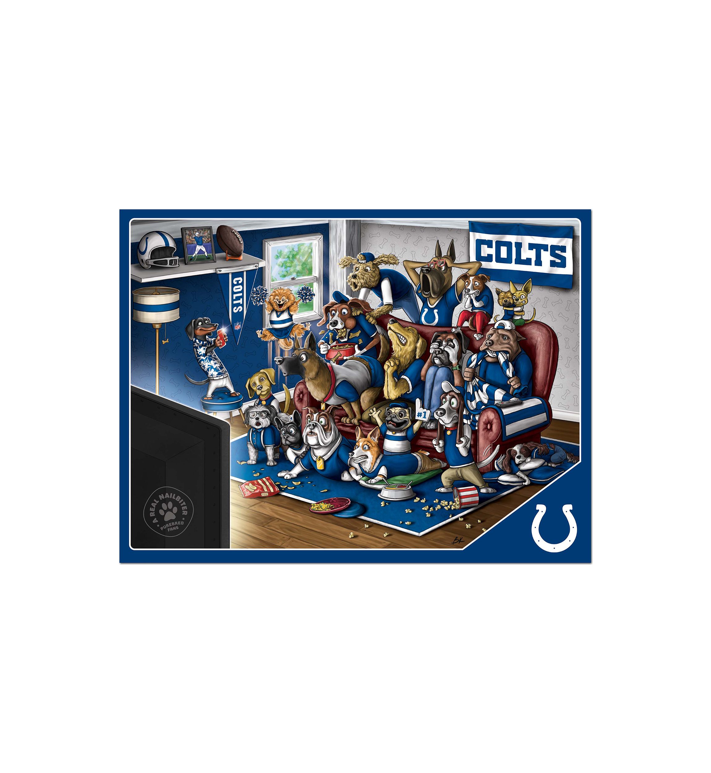 YouTheFan NFL Indianapolis Colts Purebred Fans 500pc Puzzle - "A Real Nailbiter"