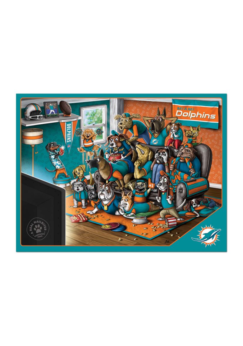 YouTheFan NFL Miami Dolphins Purebred Fans 500pc Puzzle - "A Real Nailbiter"