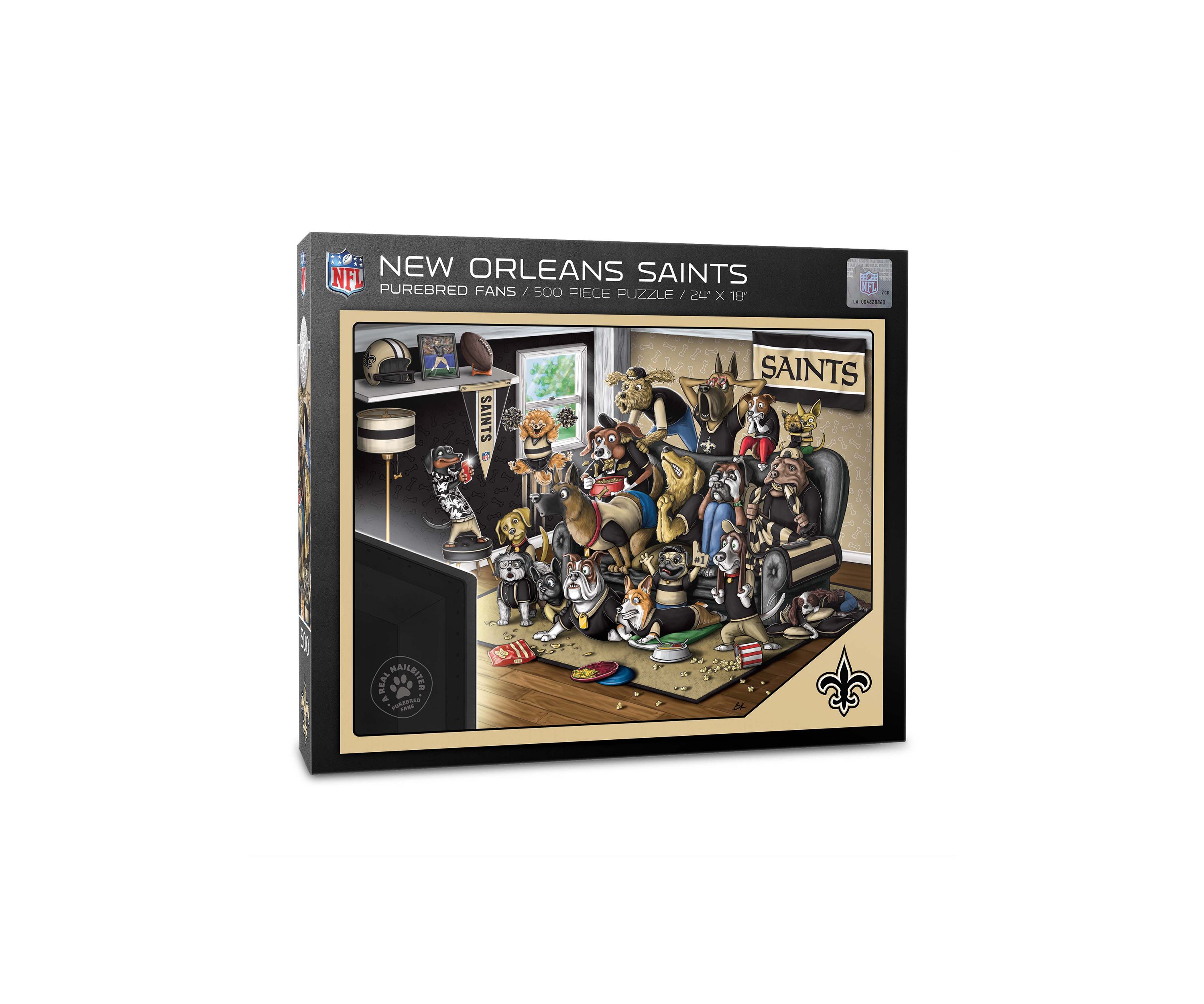 YouTheFan NFL New Orleans Saints Purebred Fans 500pc Puzzle - "A Real Nailbiter"