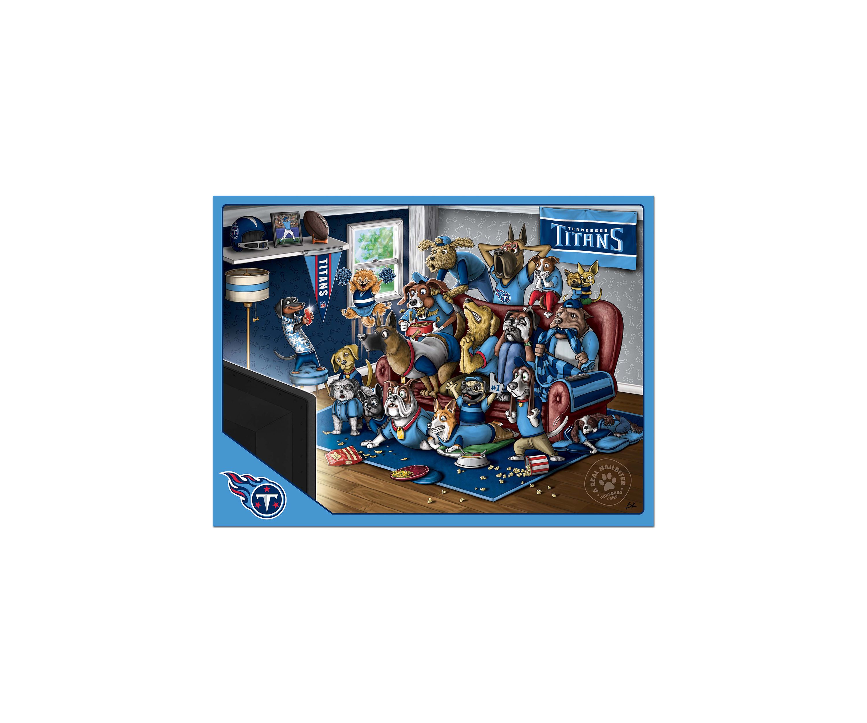 YouTheFan NFL Tennessee Titans Purebred Fans 500pc Puzzle - "A Real Nailbiter"