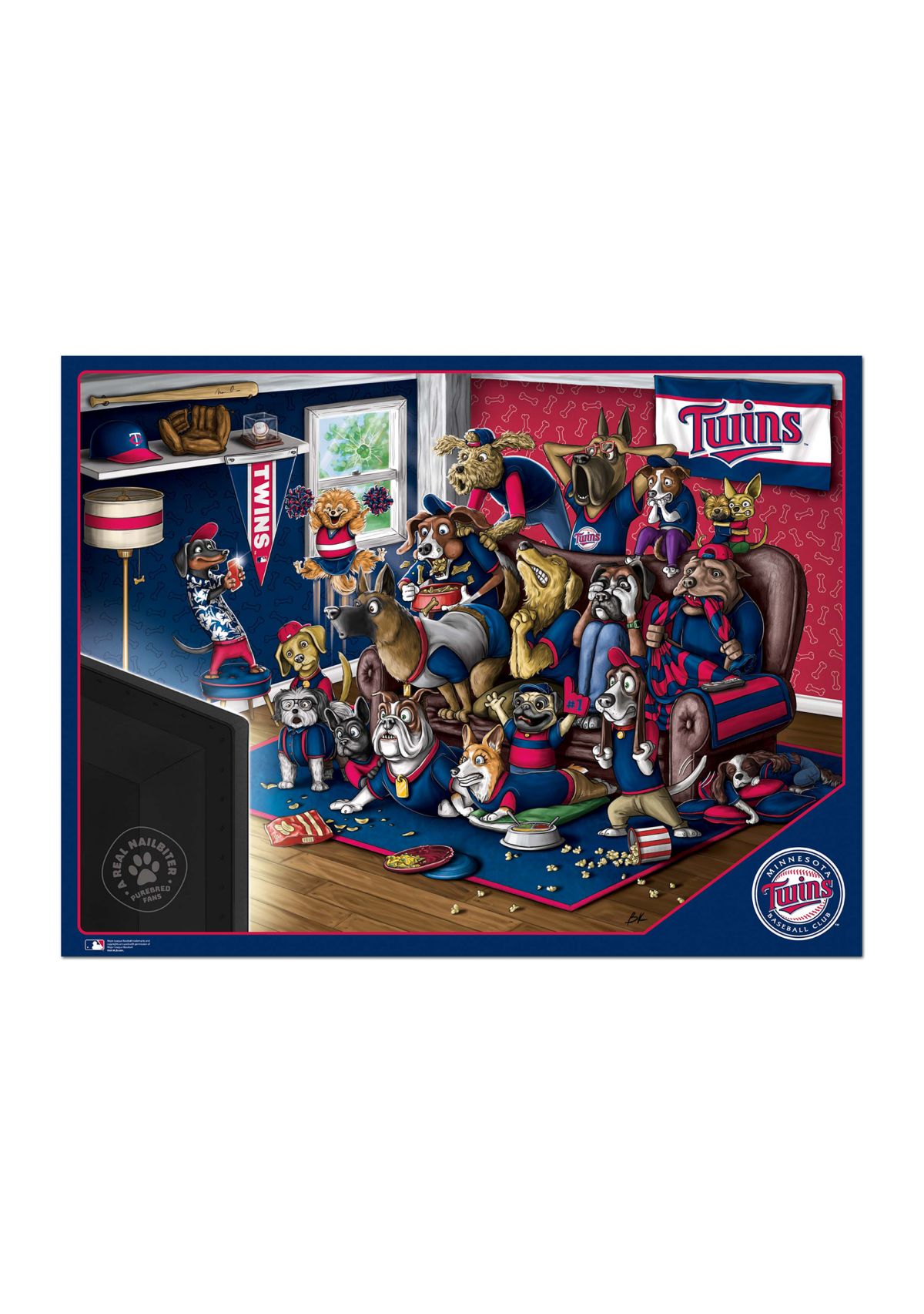 YouTheFan MLB Minnesota Twins Purebred Fans 500pc Puzzle - "A Real Nailbiter"