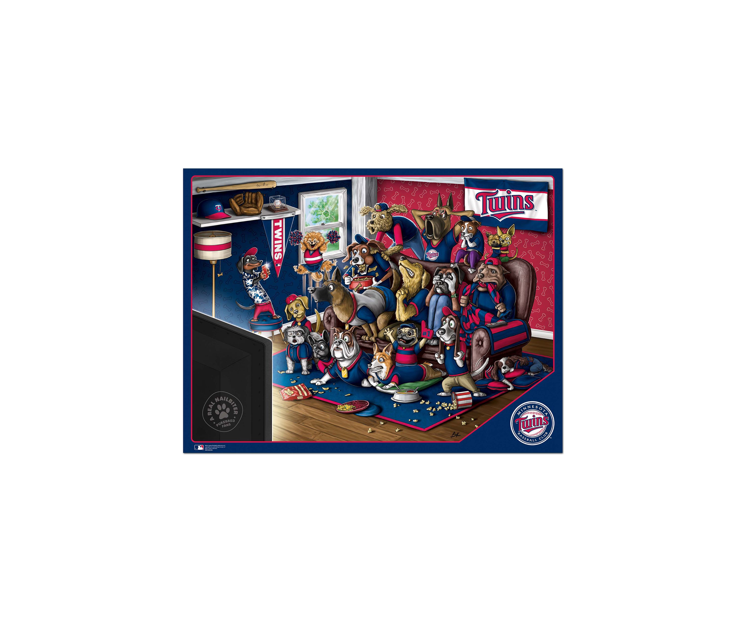 YouTheFan MLB Minnesota Twins Purebred Fans 500pc Puzzle - "A Real Nailbiter"