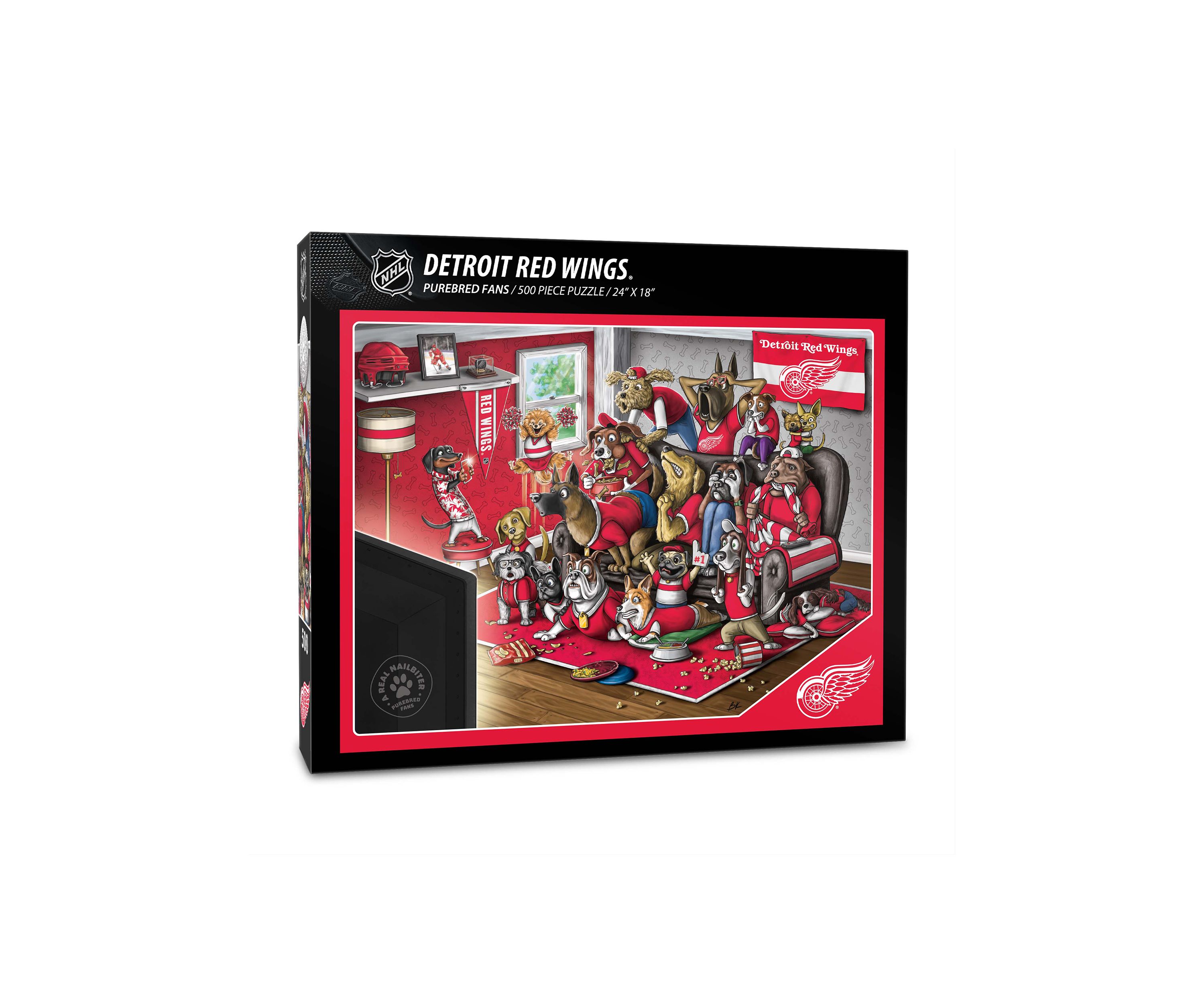 YouTheFan NHL Detroit Red Wings Purebred Fans 500pc Puzzle - "A Real Nailbiter"