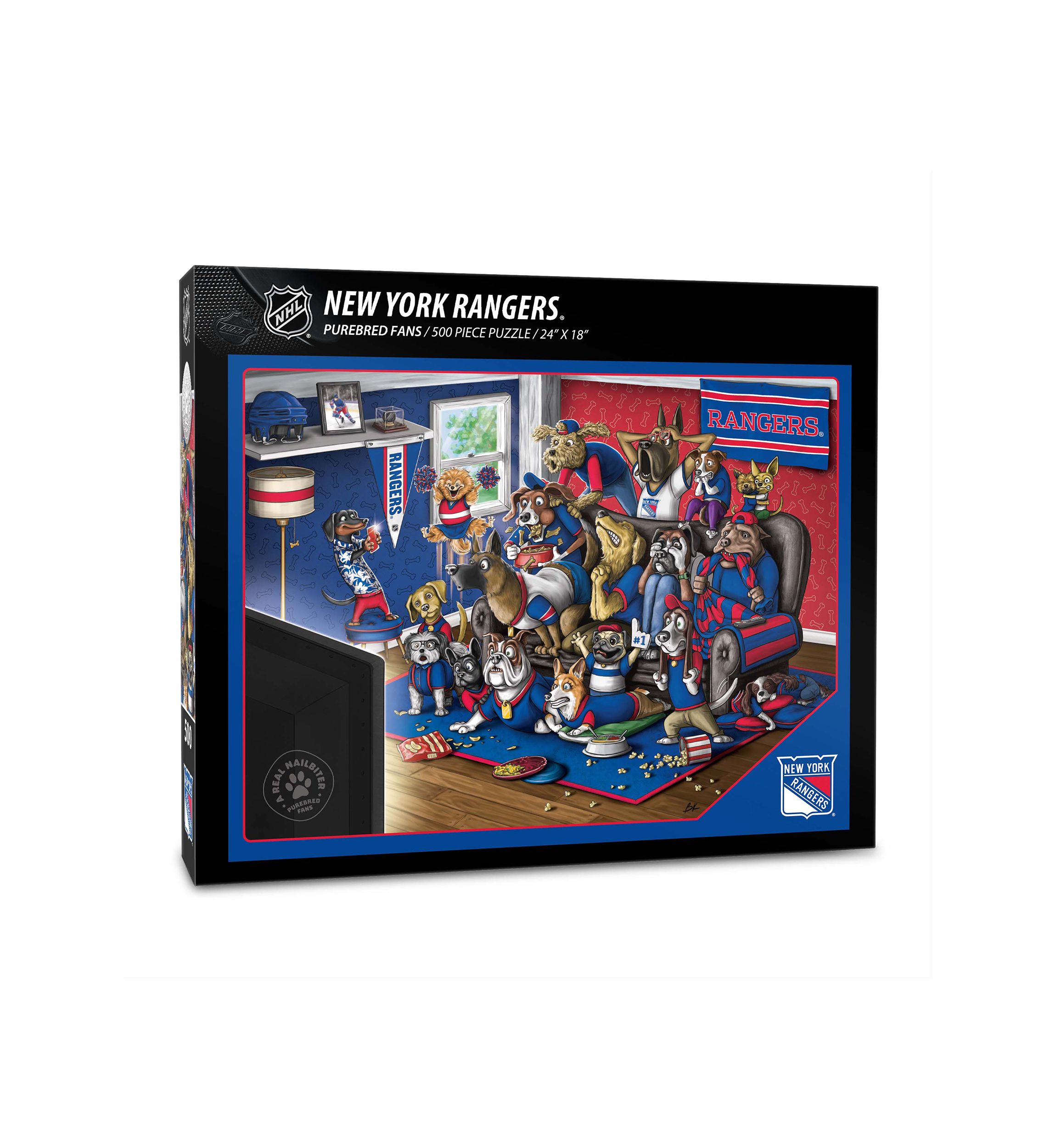 YouTheFan NHL New York Rangers Purebred Fans 500pc Puzzle - "A Real Nailbiter"