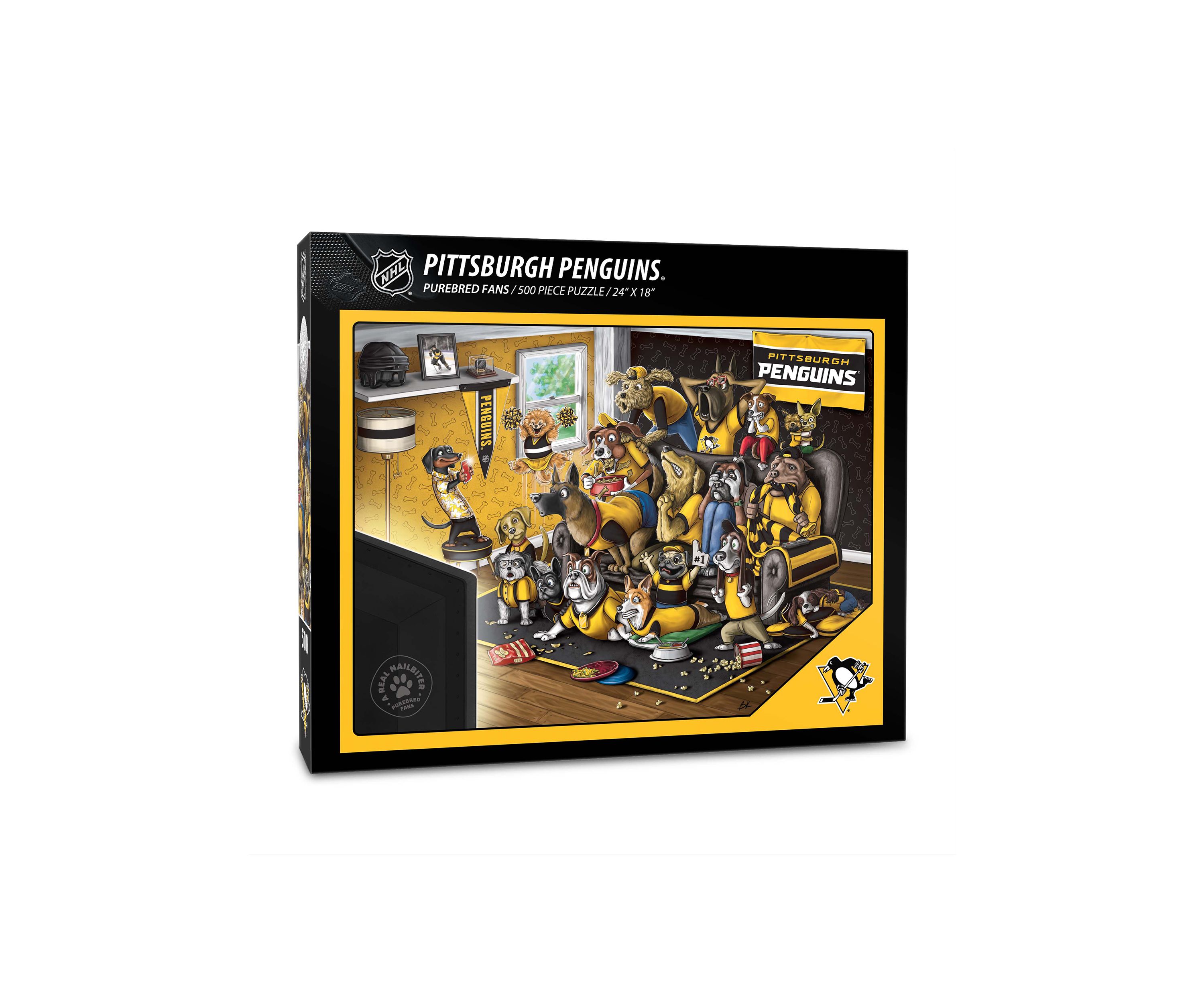 YouTheFan NHL Pittsburgh Penguins Purebred Fans 500pc Puzzle - "A Real Nailbiter"