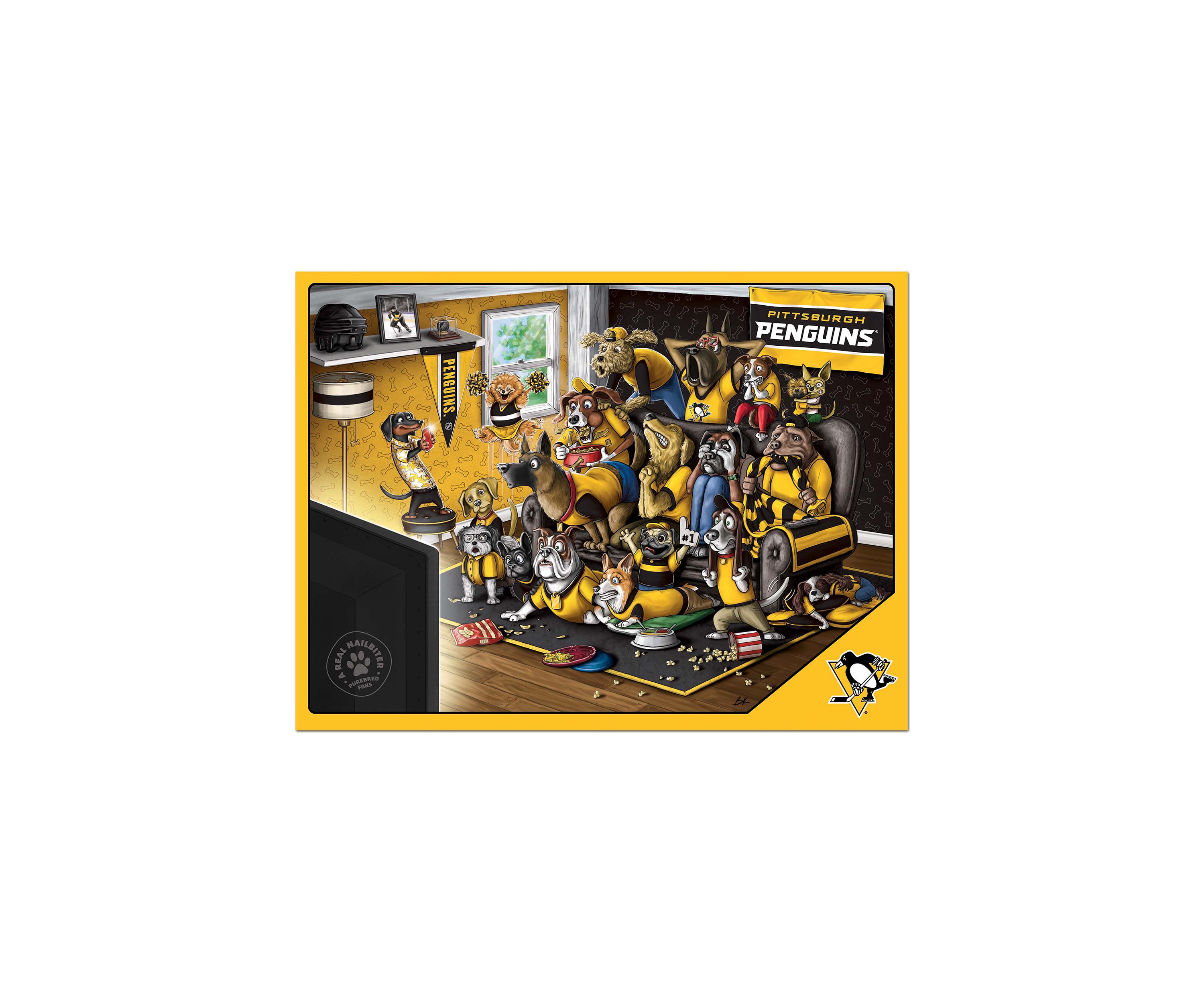 YouTheFan NHL Pittsburgh Penguins Purebred Fans 500pc Puzzle - "A Real Nailbiter"