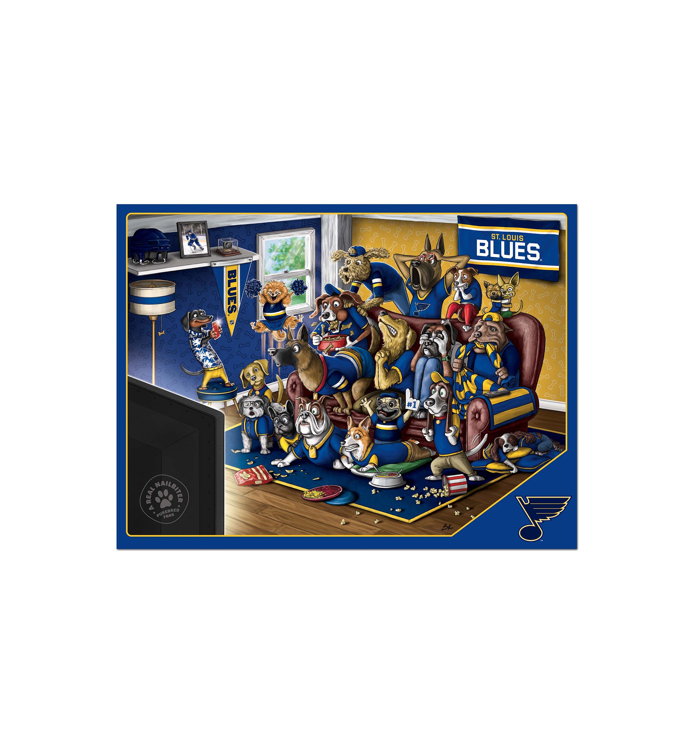 YouTheFan NHL St. Louis Blues Purebred Fans 500pc Puzzle - "A Real Nailbiter"