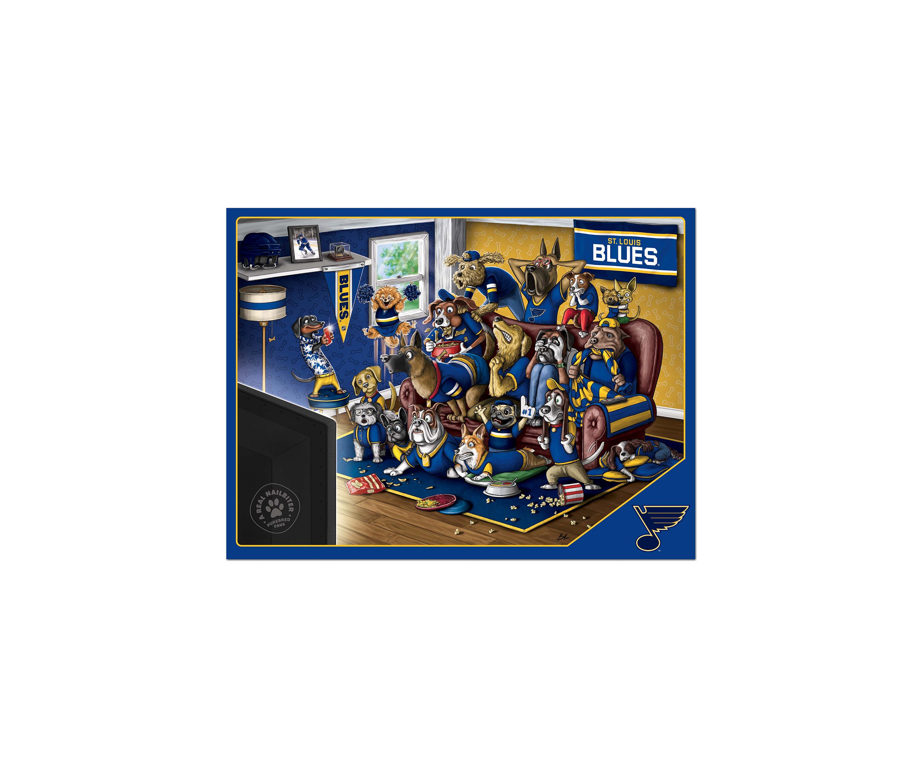 YouTheFan NHL St. Louis Blues Purebred Fans 500pc Puzzle - "A Real Nailbiter"