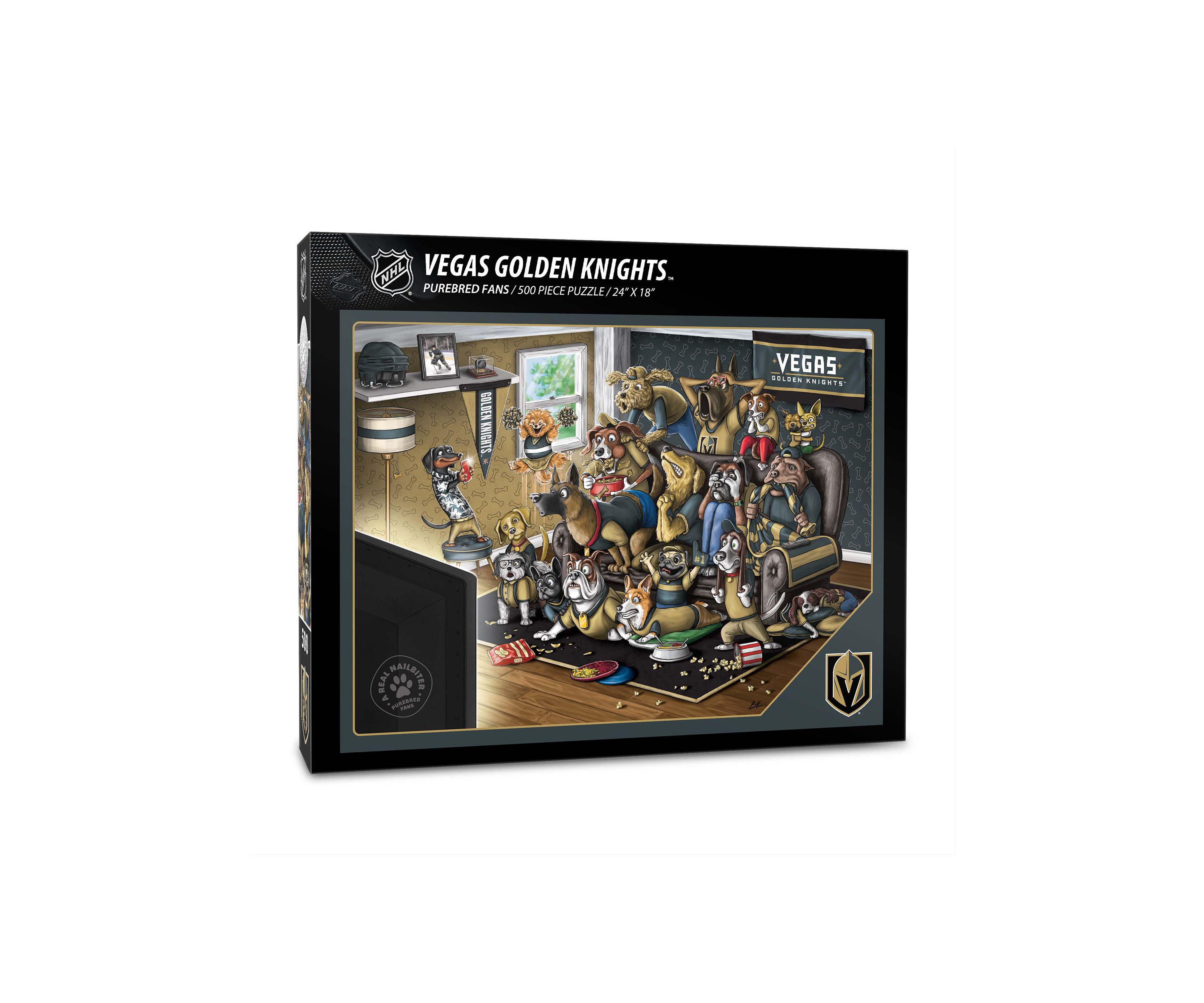 YouTheFan NHL Vegas Golden Knights Purebred Fans 500pc Puzzle - "A Real Nailbiter"