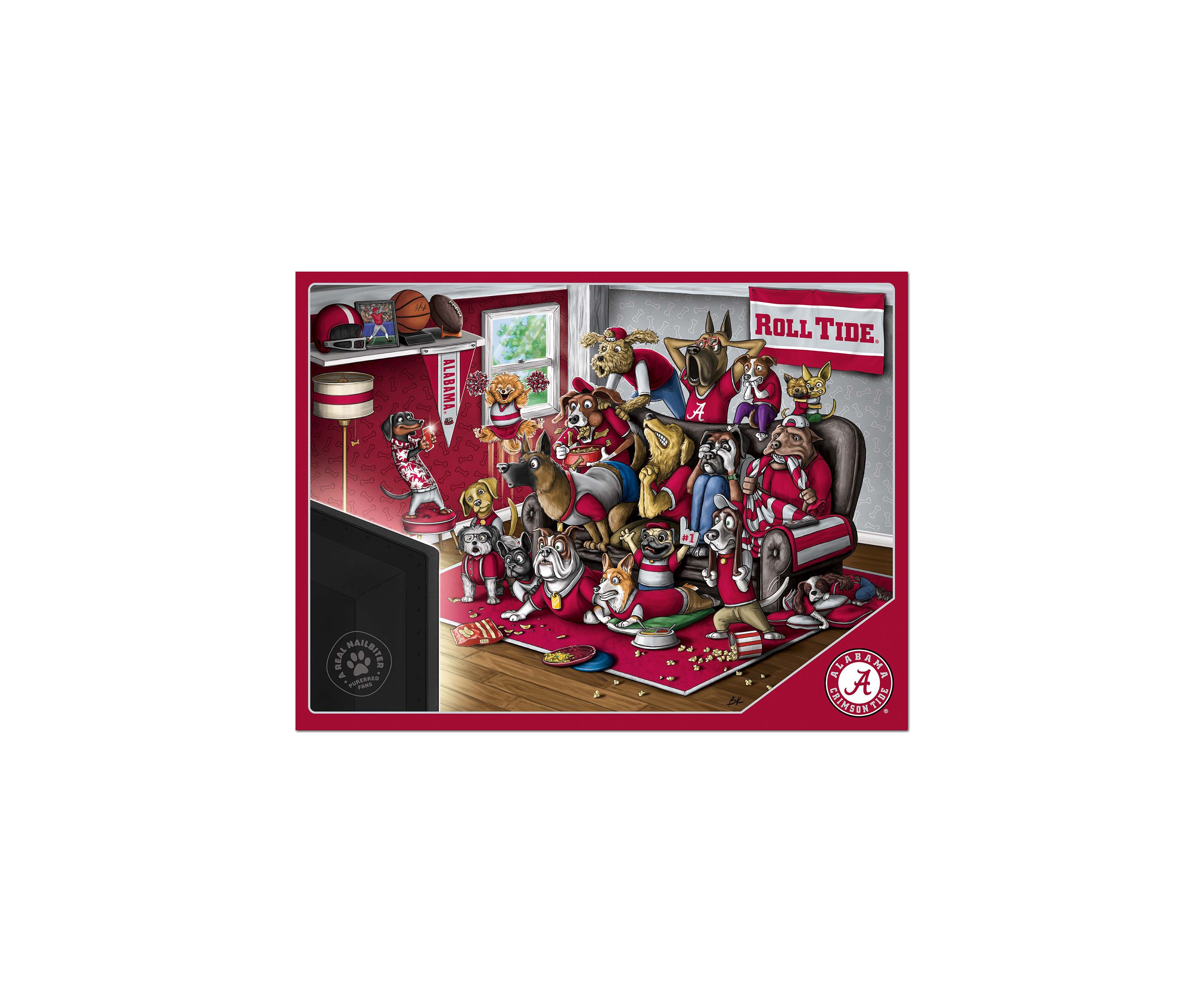 YouTheFan NCAA Alabama Crimson Tide Purebred Fans 500pc Puzzle - "A Real Nailbiter"