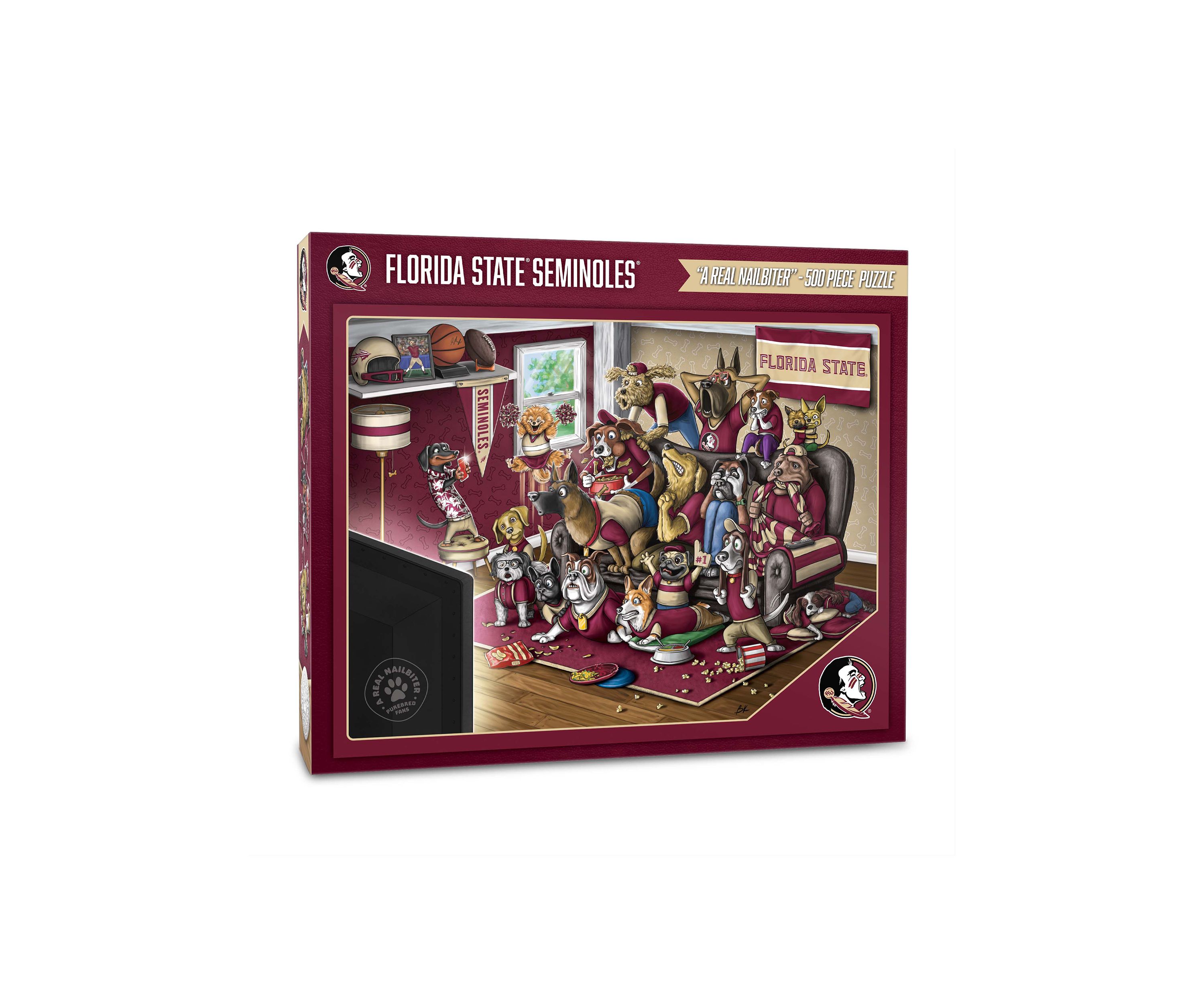 YouTheFan NCAA Florida State Seminoles Purebred Fans 500pc Puzzle - "A Real Nailbiter"