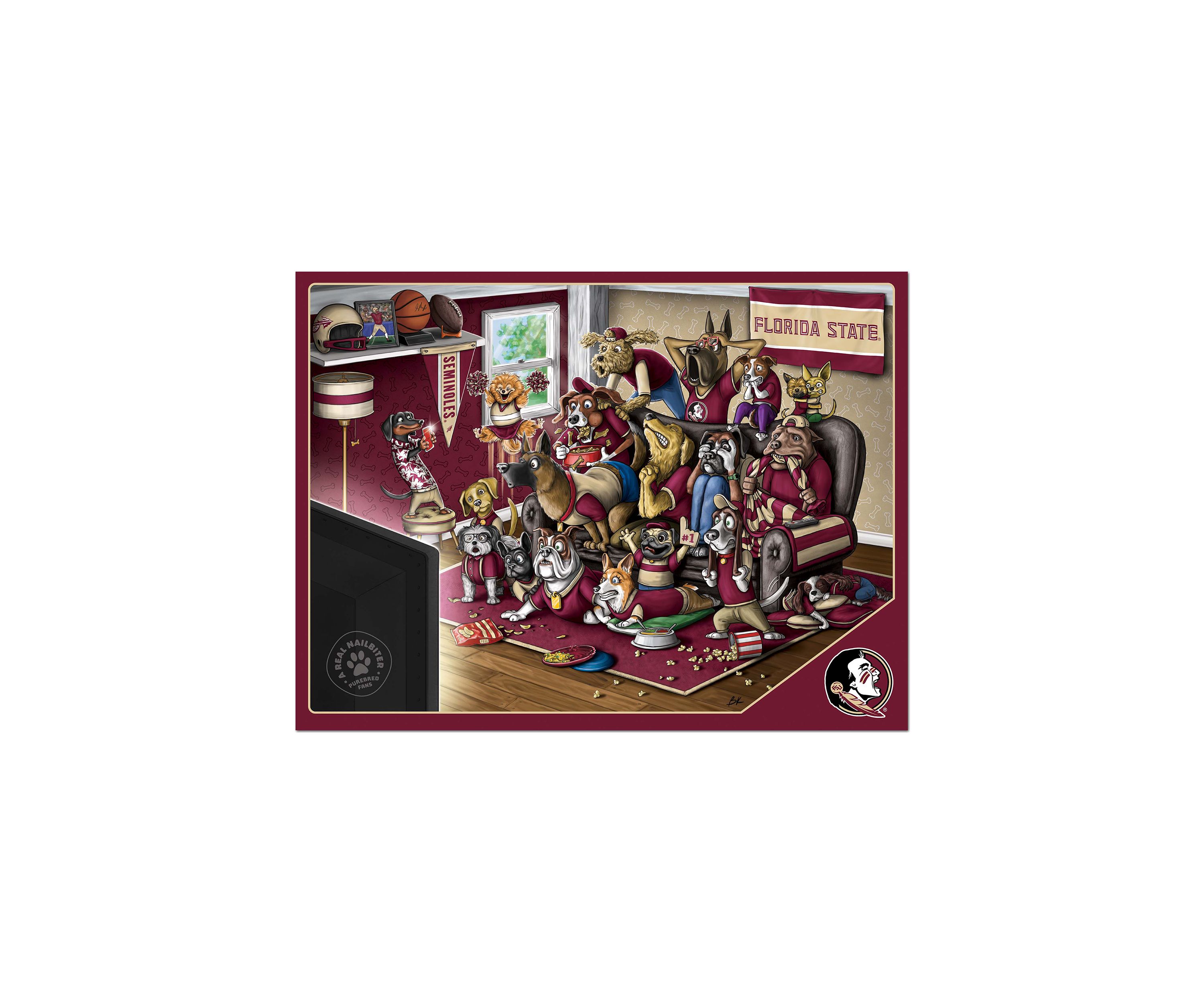 YouTheFan NCAA Florida State Seminoles Purebred Fans 500pc Puzzle - "A Real Nailbiter"