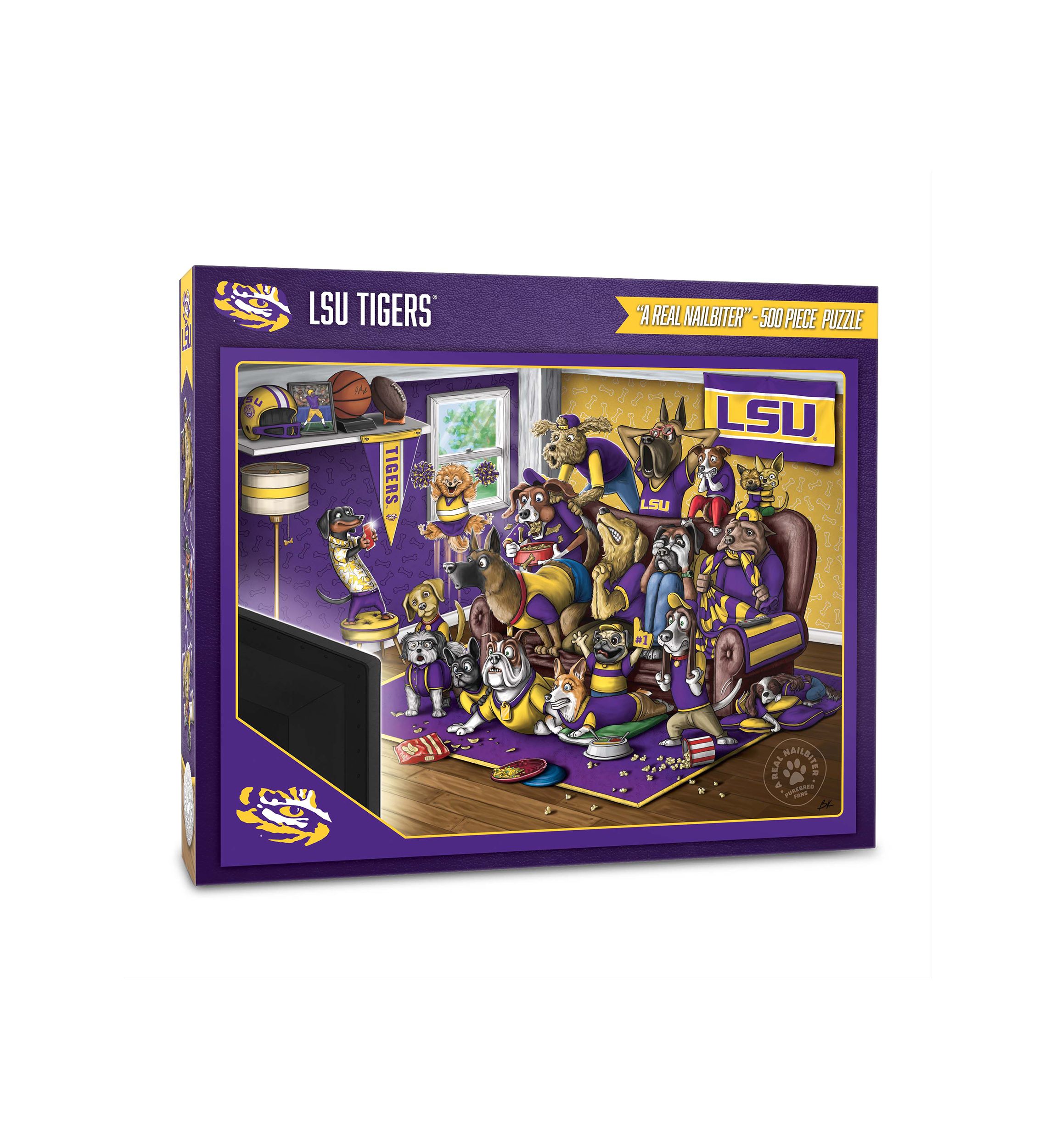 YouTheFan NCAA LSU Tigers Purebred Fans 500pc Puzzle - "A Real Nailbiter"