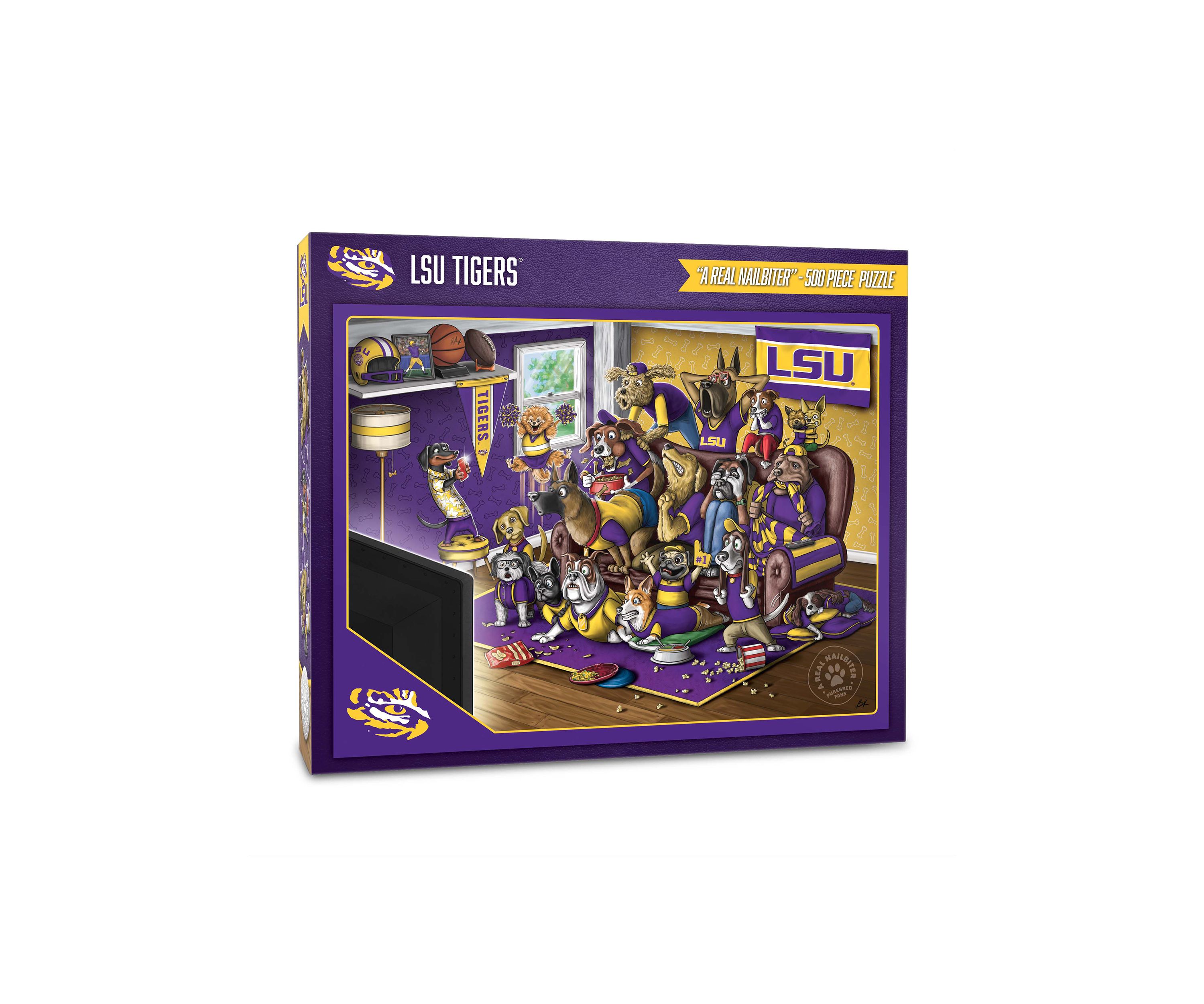 YouTheFan NCAA LSU Tigers Purebred Fans 500pc Puzzle - "A Real Nailbiter"