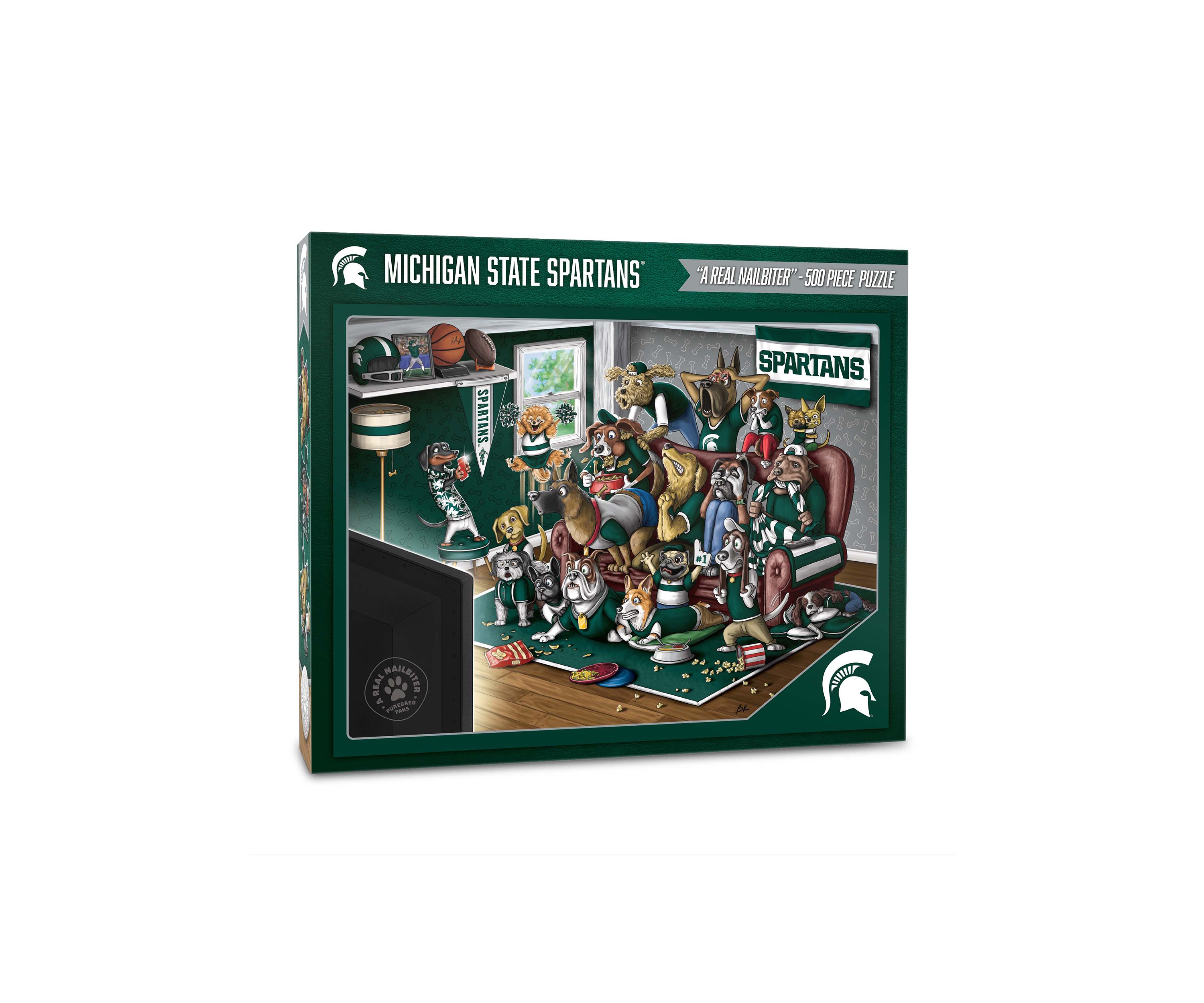 YouTheFan NCAA Michigan State Spartans Purebred Fans 500pc Puzzle - "A Real Nailbiter"
