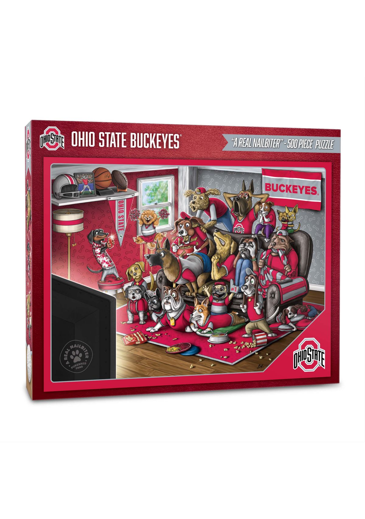 YouTheFan NCAA Ohio State Buckeyes Purebred Fans 500pc Puzzle - "A Real Nailbiter"